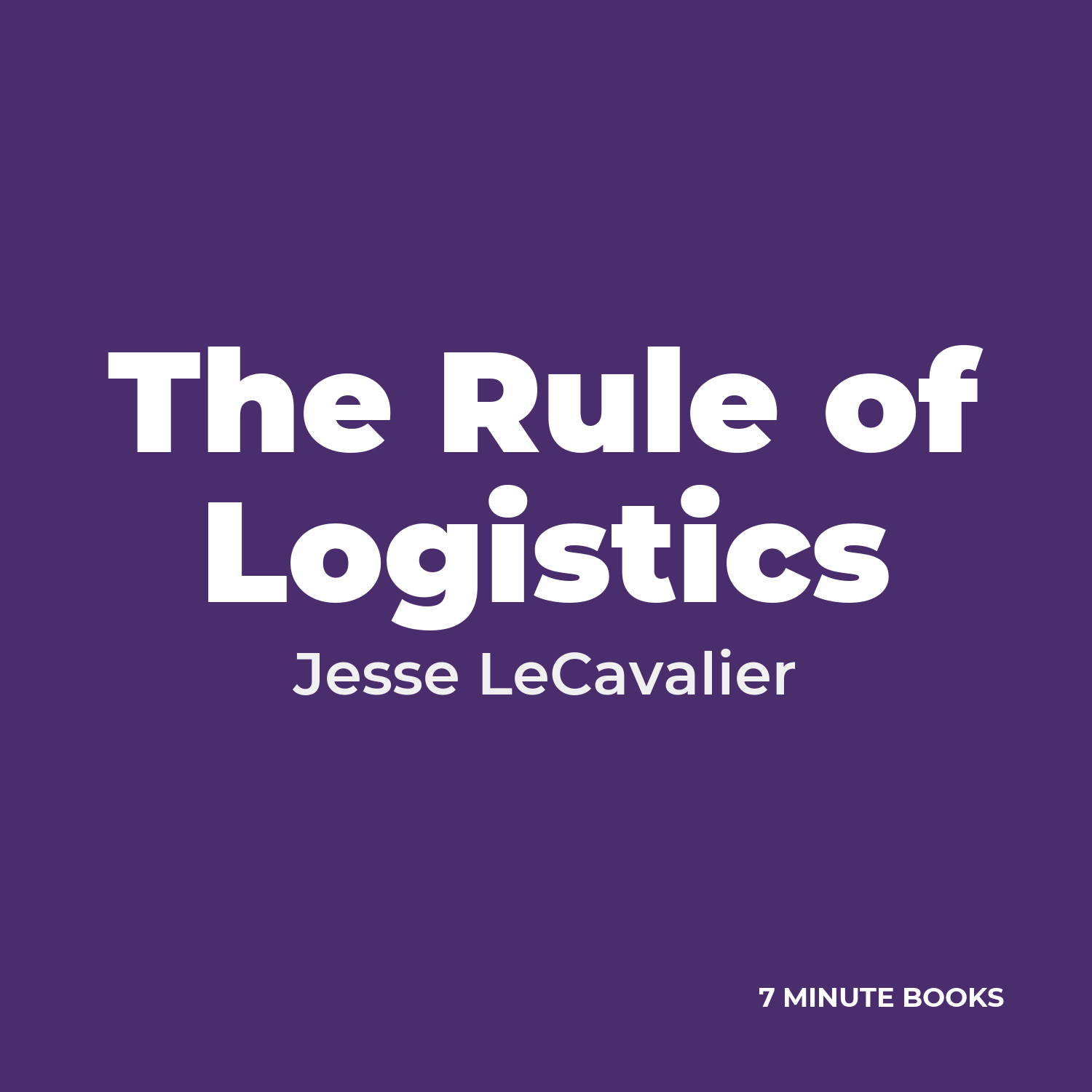 The Rule of Logistics cover