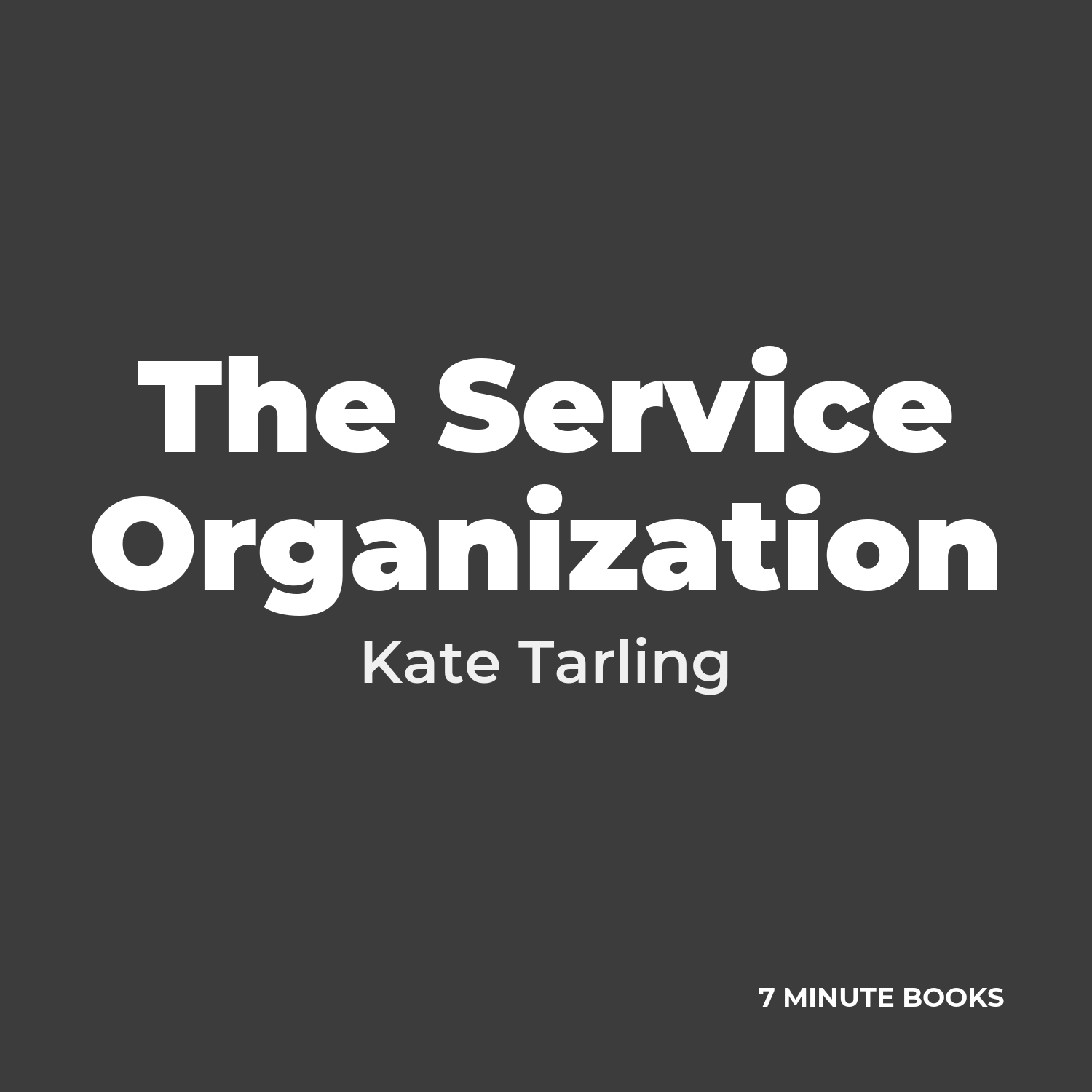 The Service Organization cover