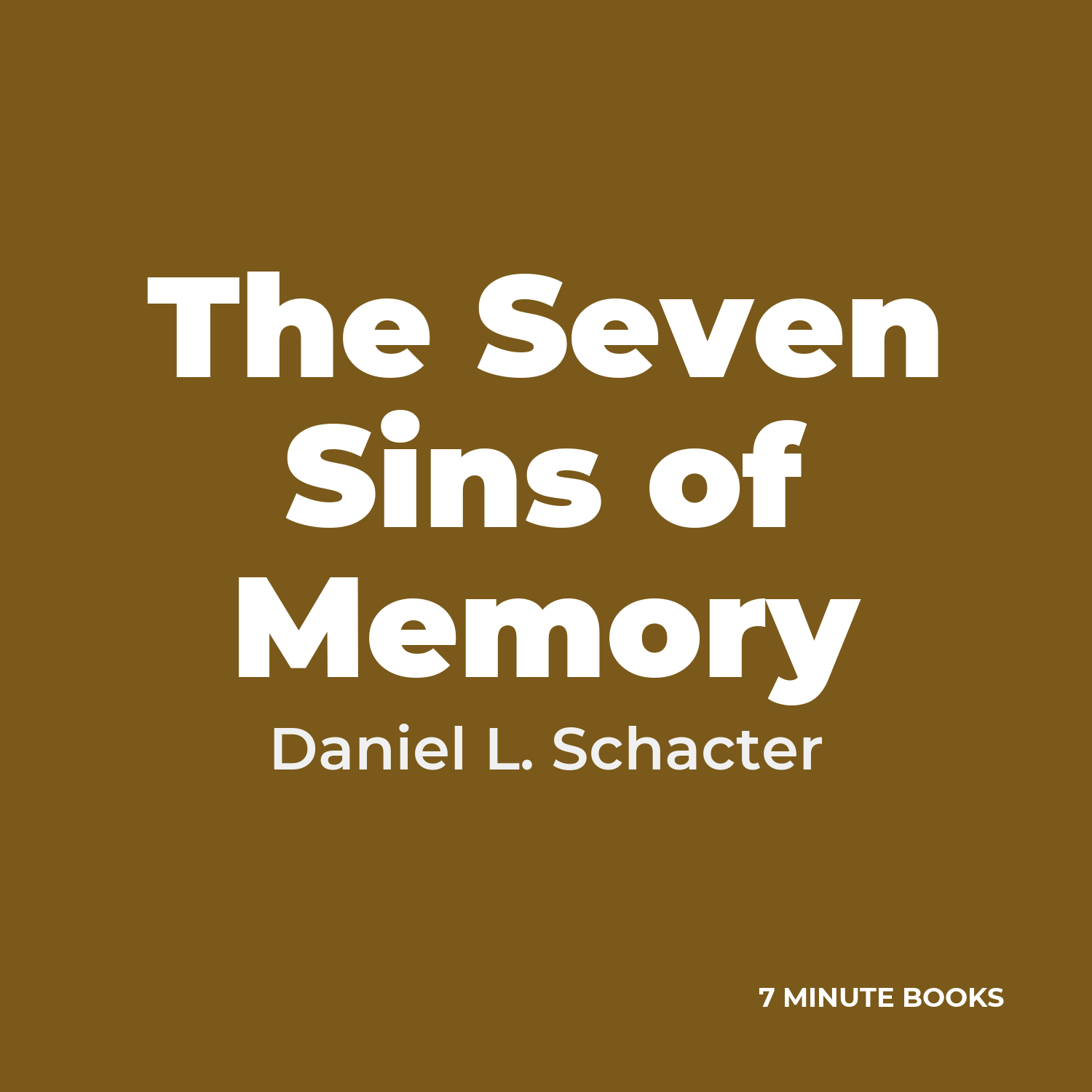The Seven Sins of Memory cover