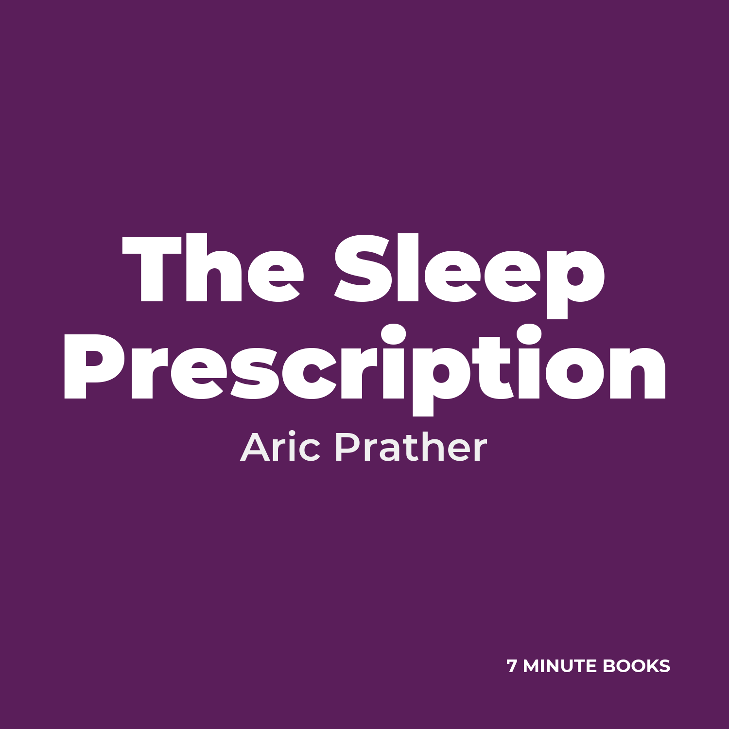The Sleep Prescription cover