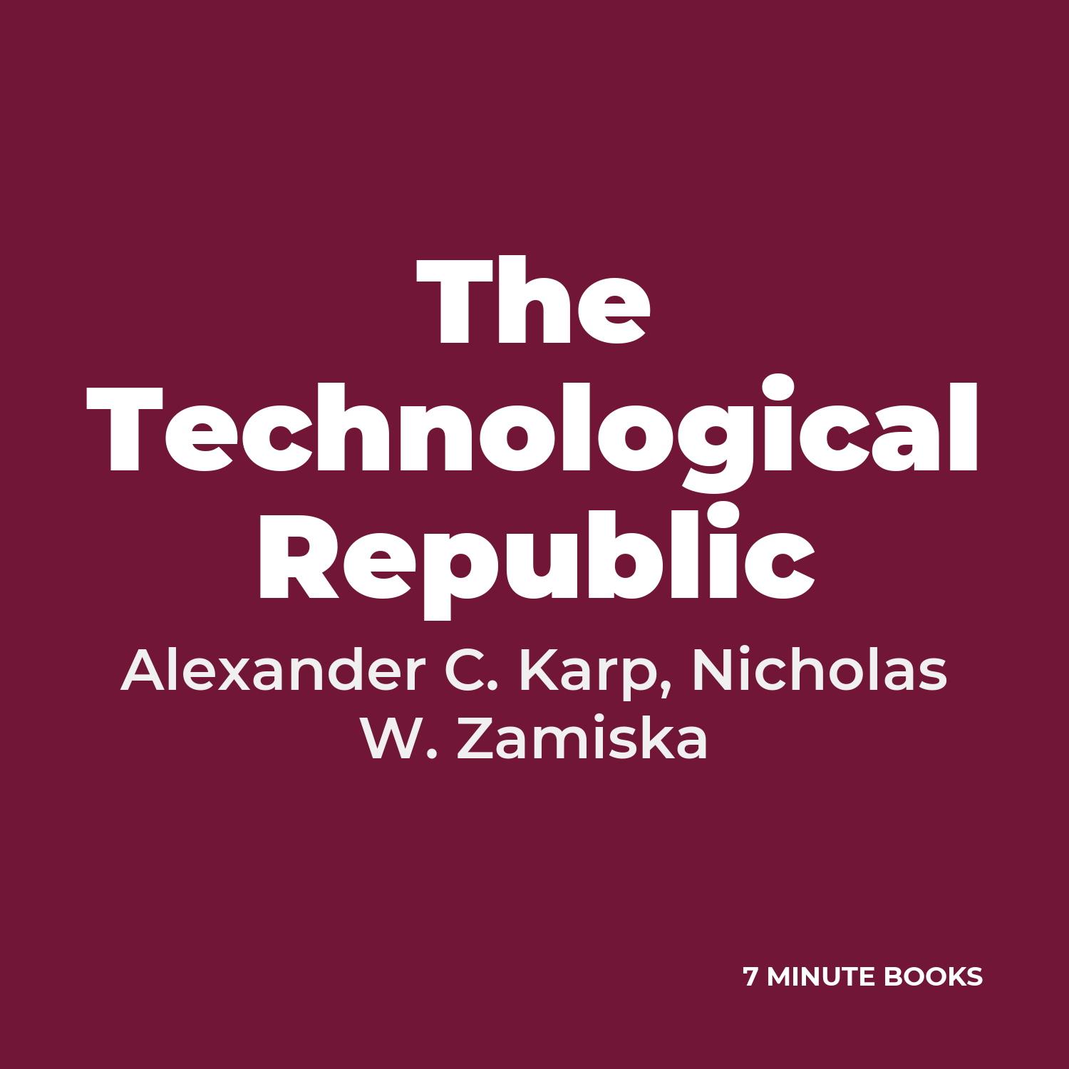 The Technological Republic cover