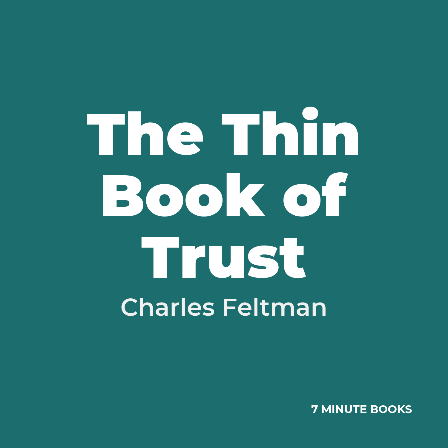 The Thin Book of Trust cover