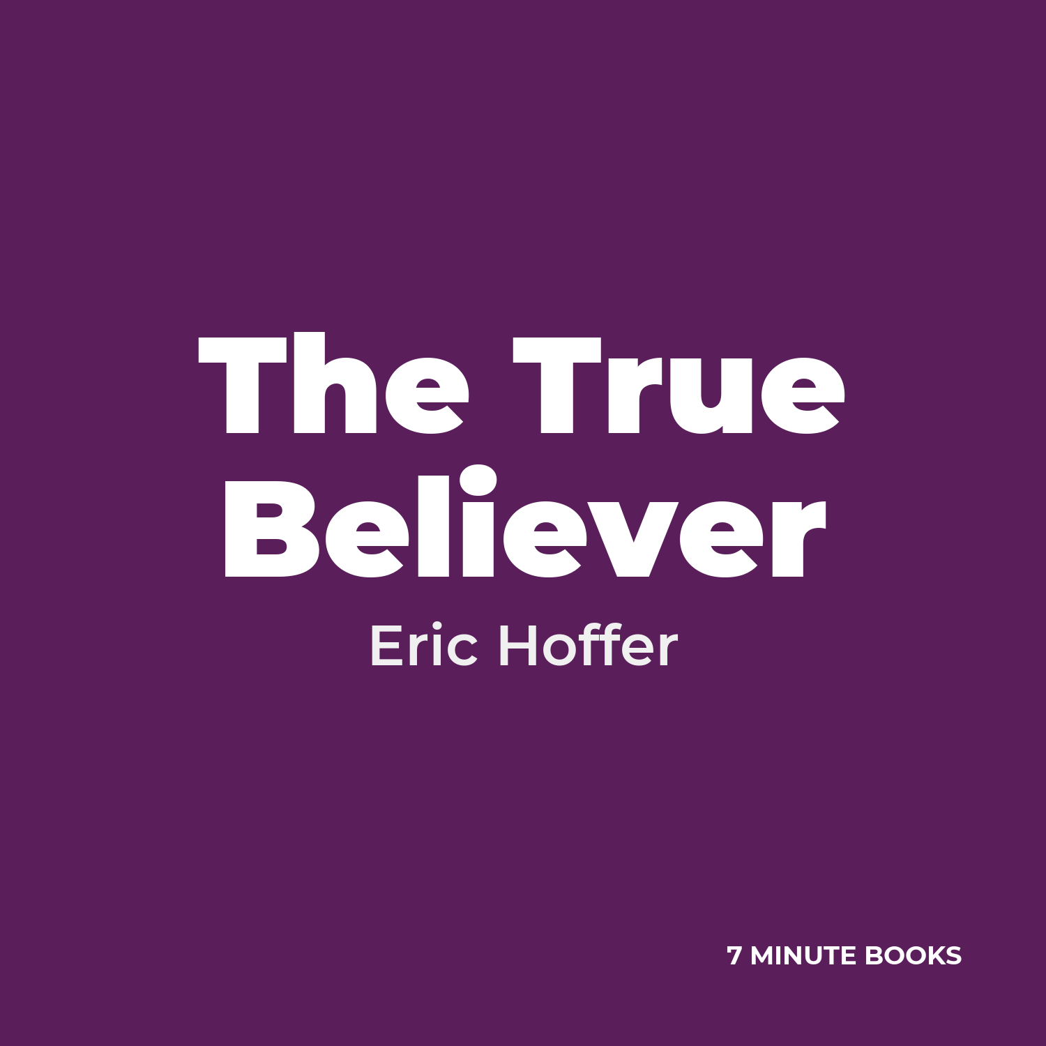 The True Believer cover
