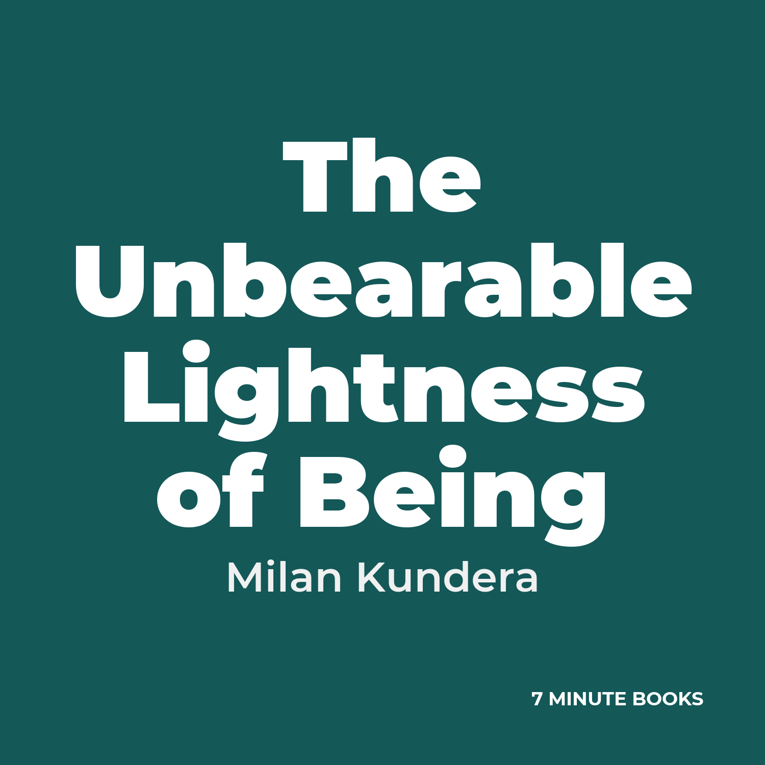 The Unbearable Lightness of Being cover