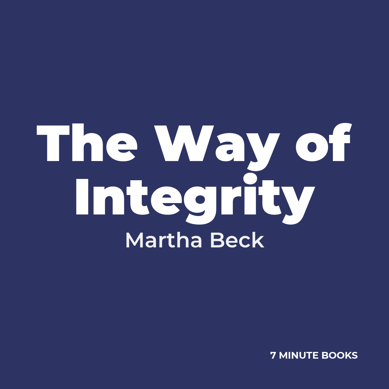 The Way of Integrity cover