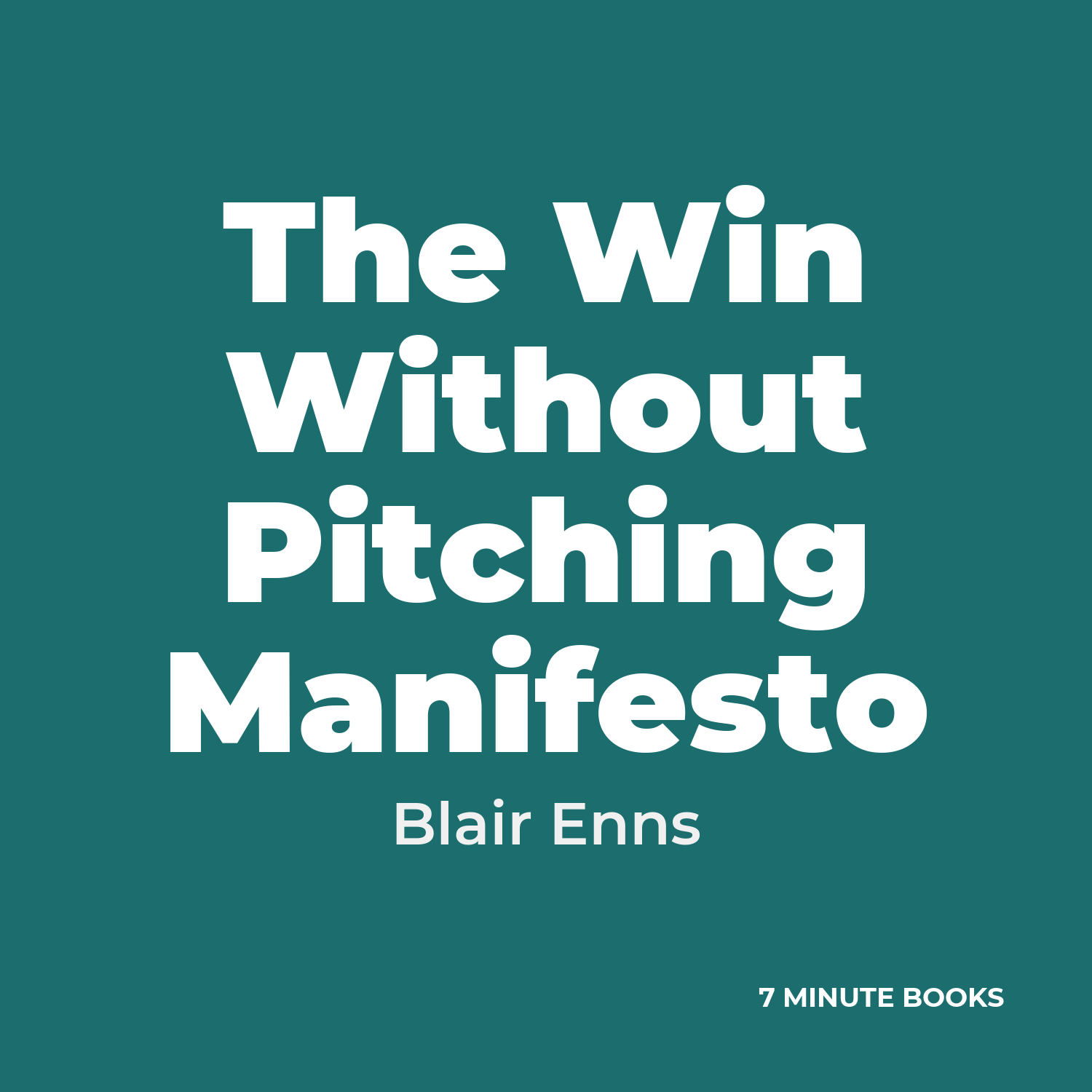 The Win Without Pitching Manifesto cover