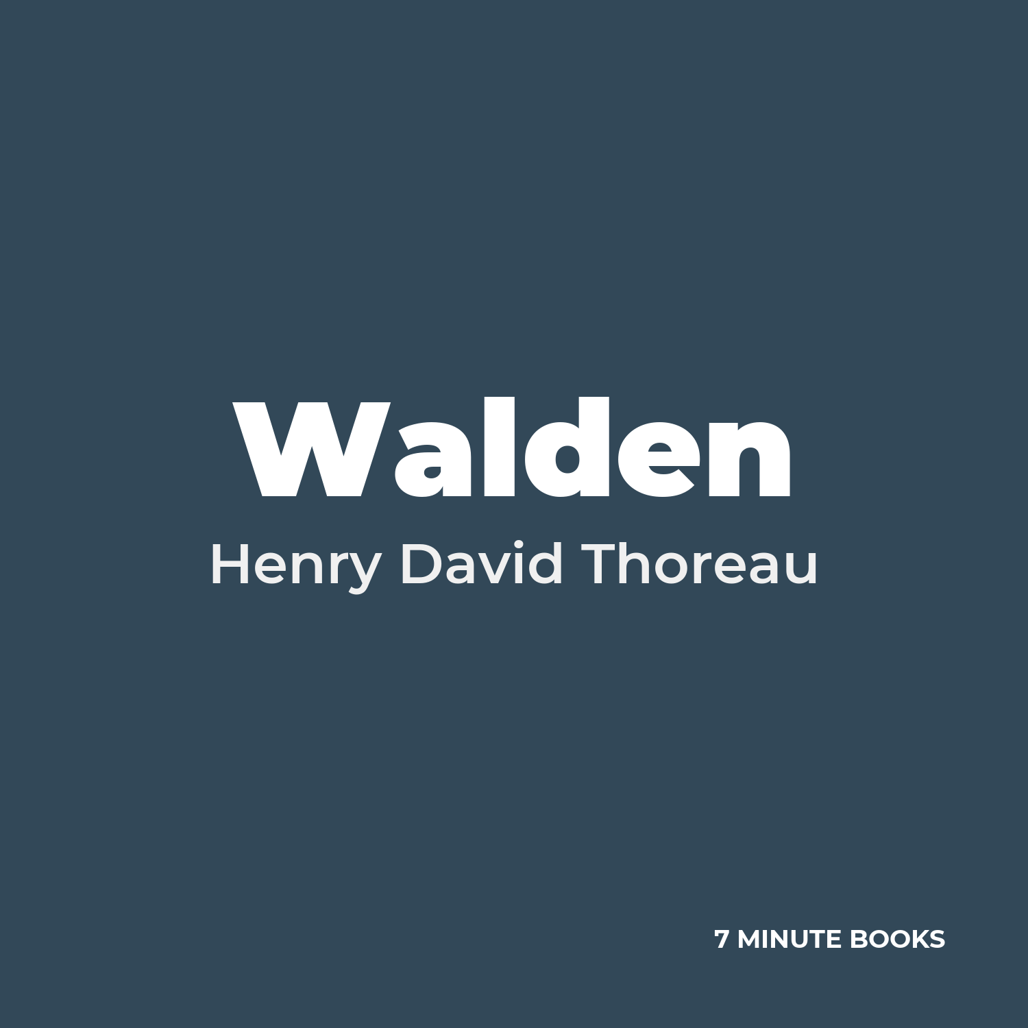 Walden — by Henry David Thoreau
