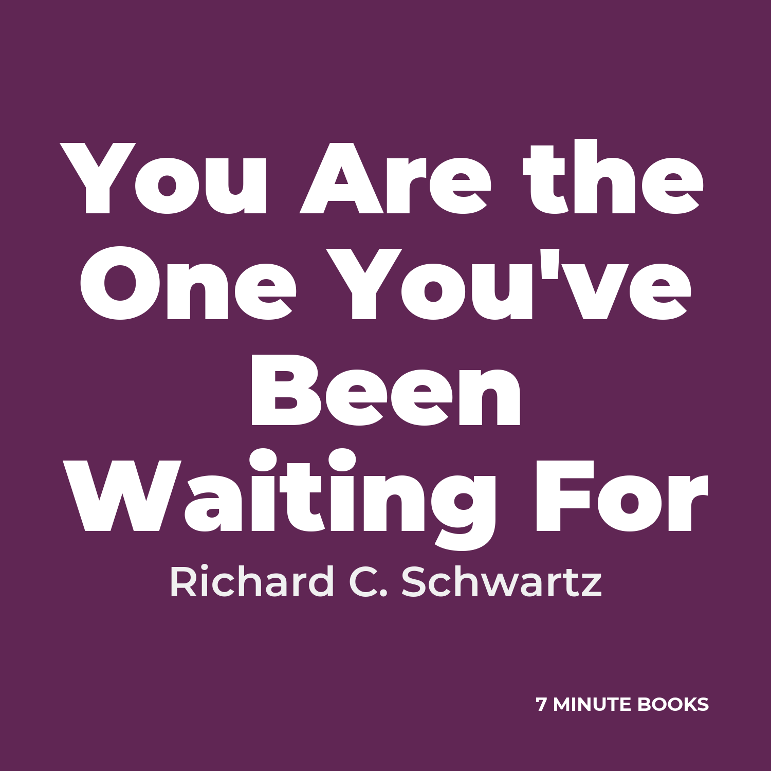 You Are the One You’ve Been Waiting For — by Richard C. Schwartz