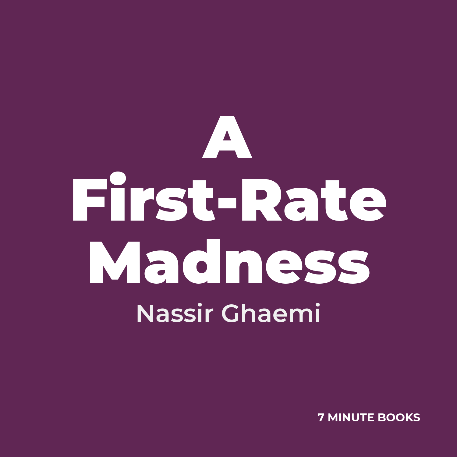 A First-Rate Madness cover