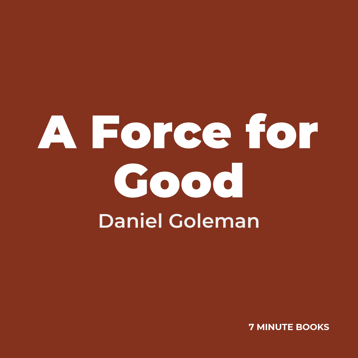 A Force for Good cover