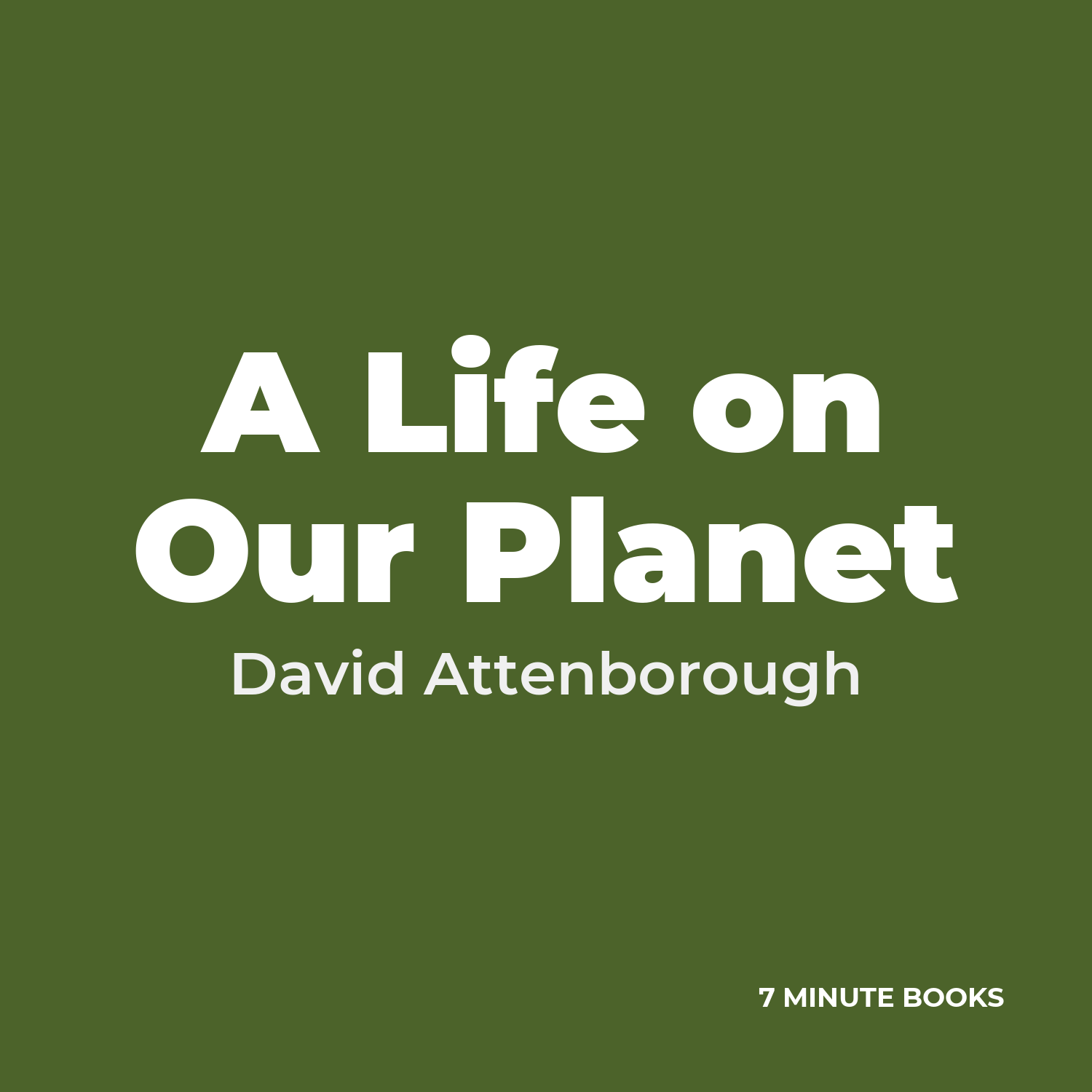A Life on Our Planet cover