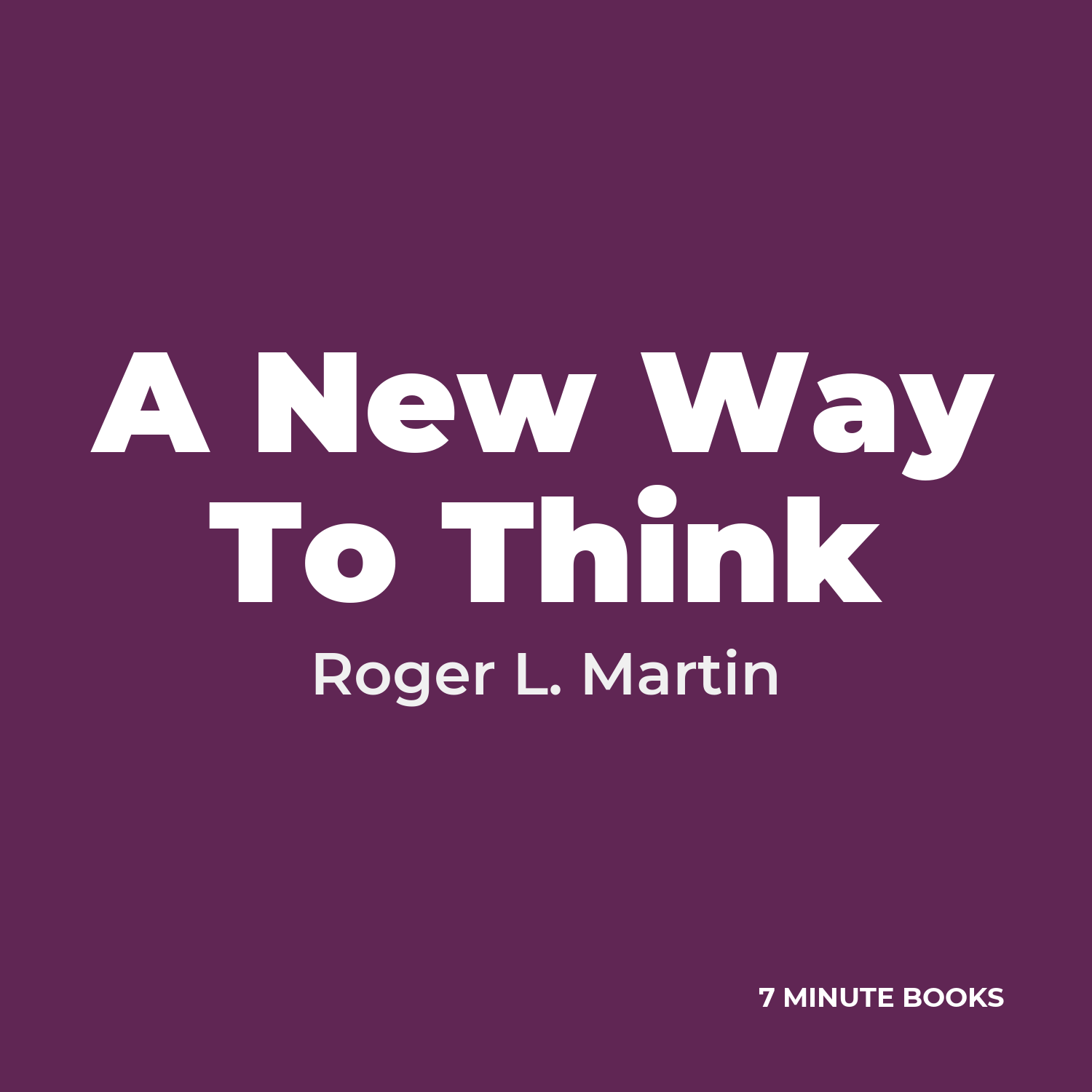 A New Way To Think cover