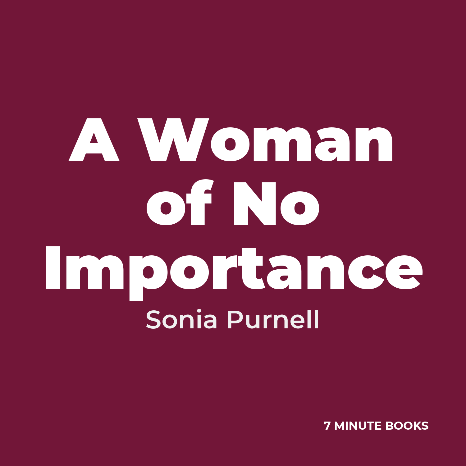 A Woman of No Importance cover