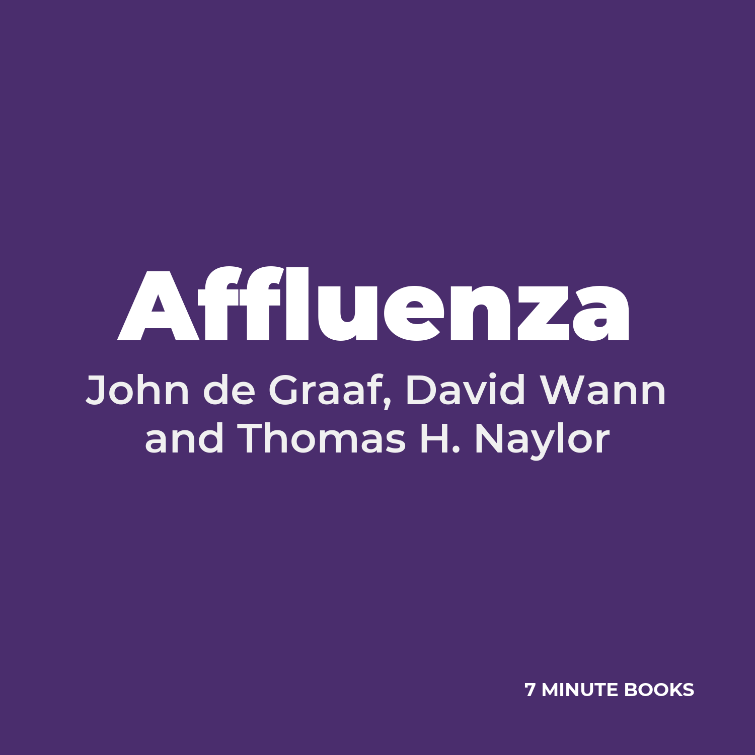 Affluenza cover