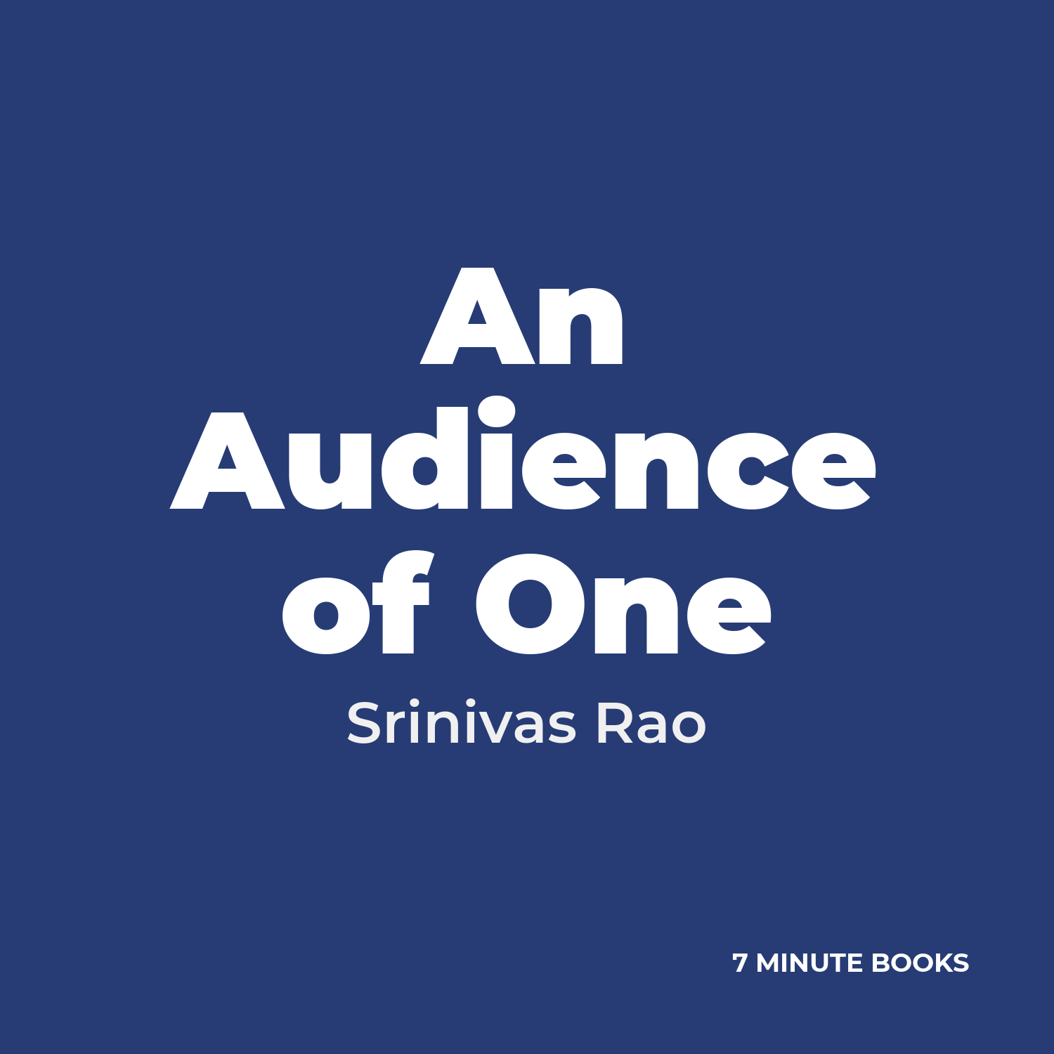 An Audience of One cover