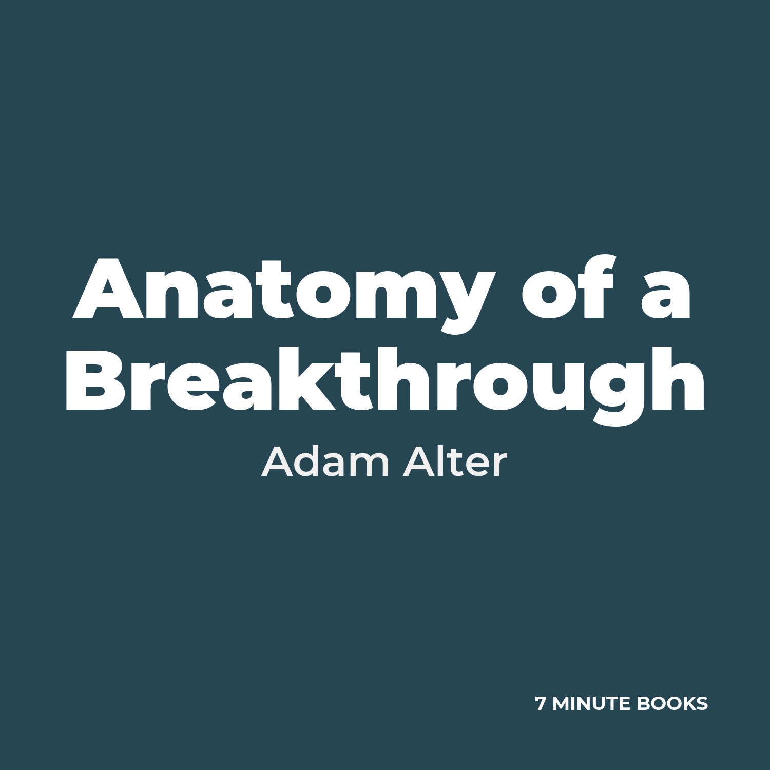 Anatomy of a Breakthrough cover