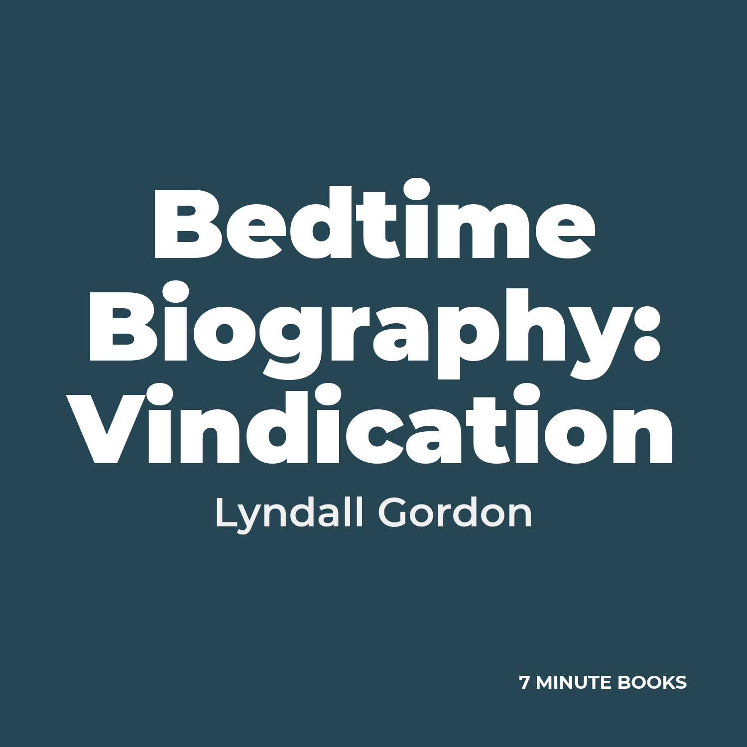 Bedtime Biography: Vindication cover