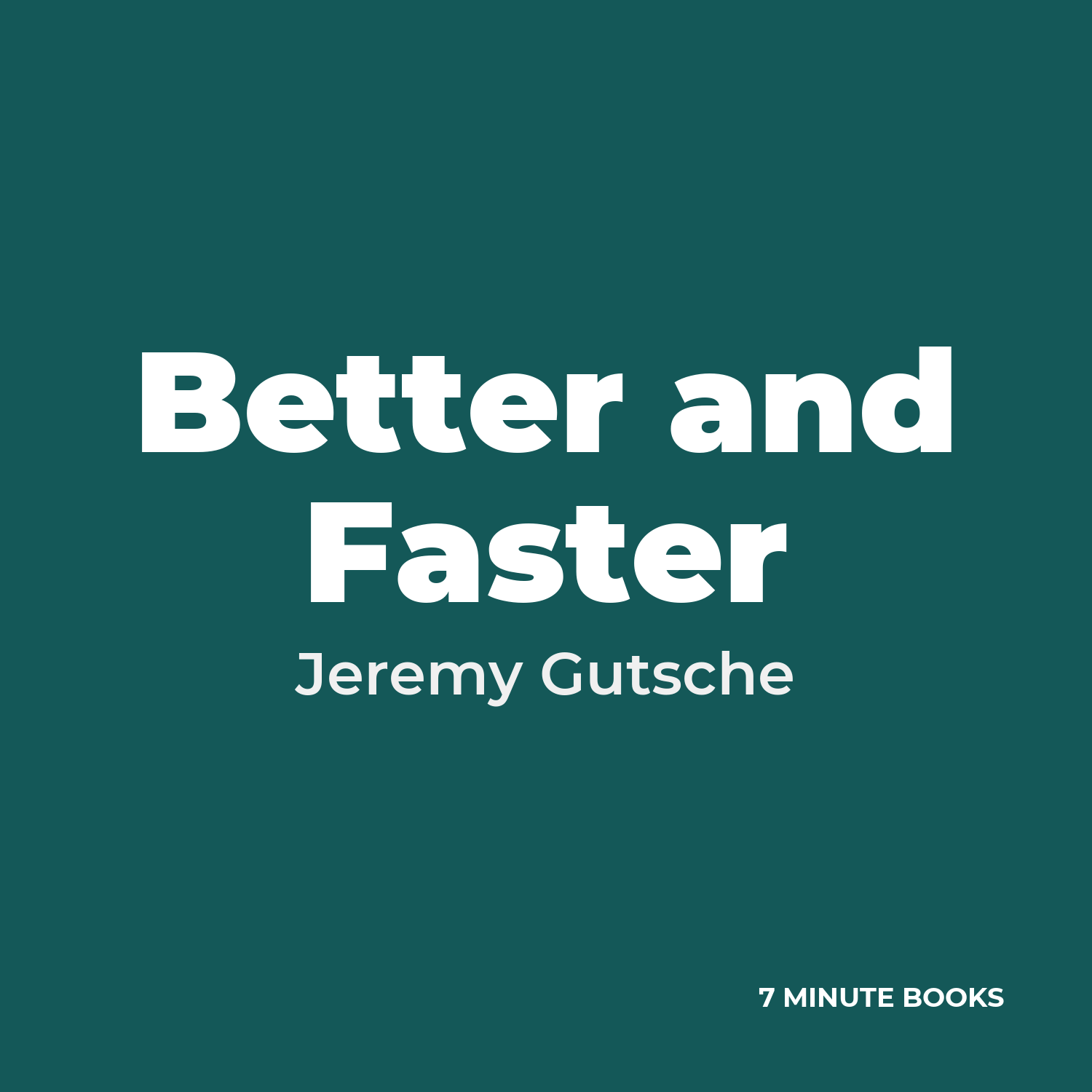 Better and Faster cover