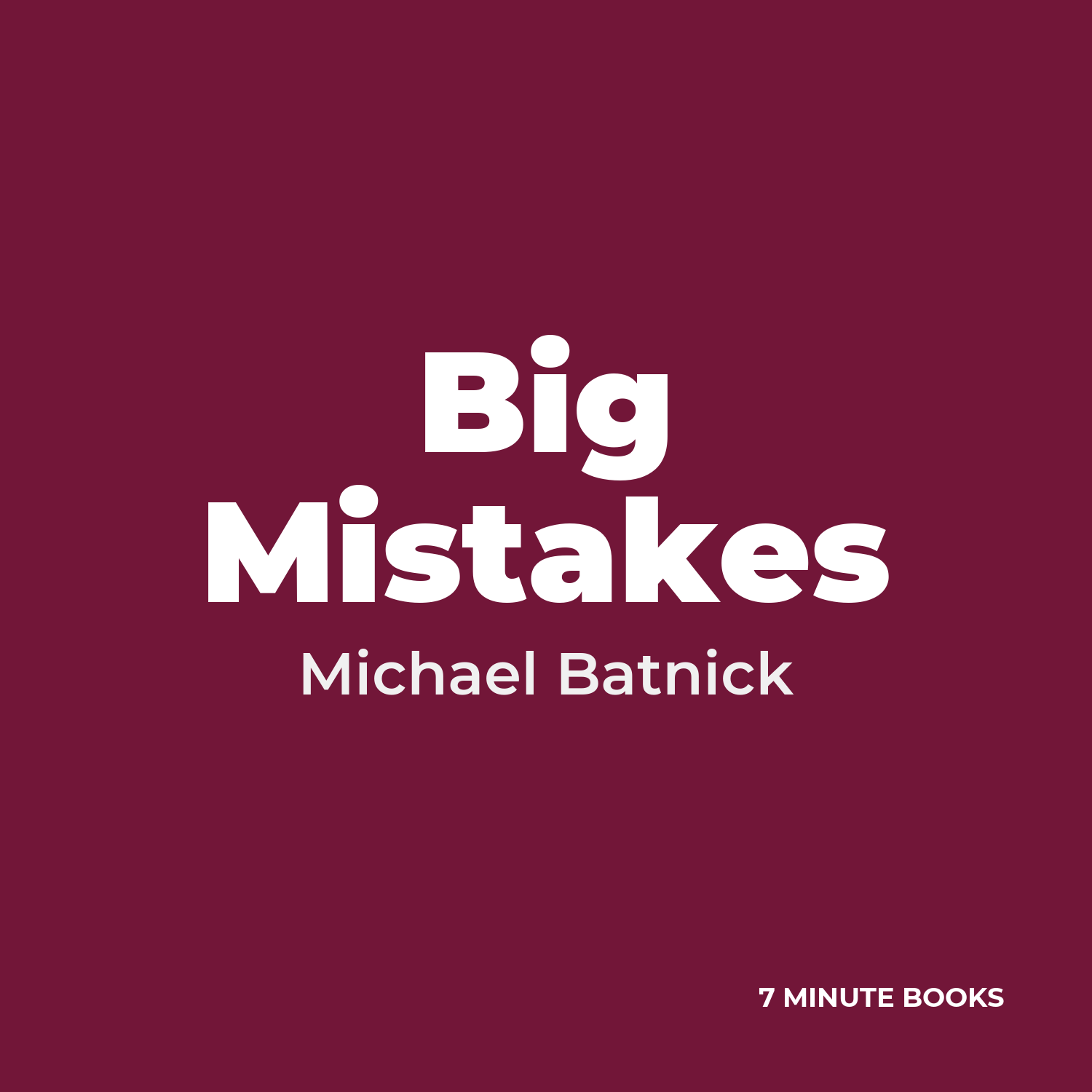 Big Mistakes cover