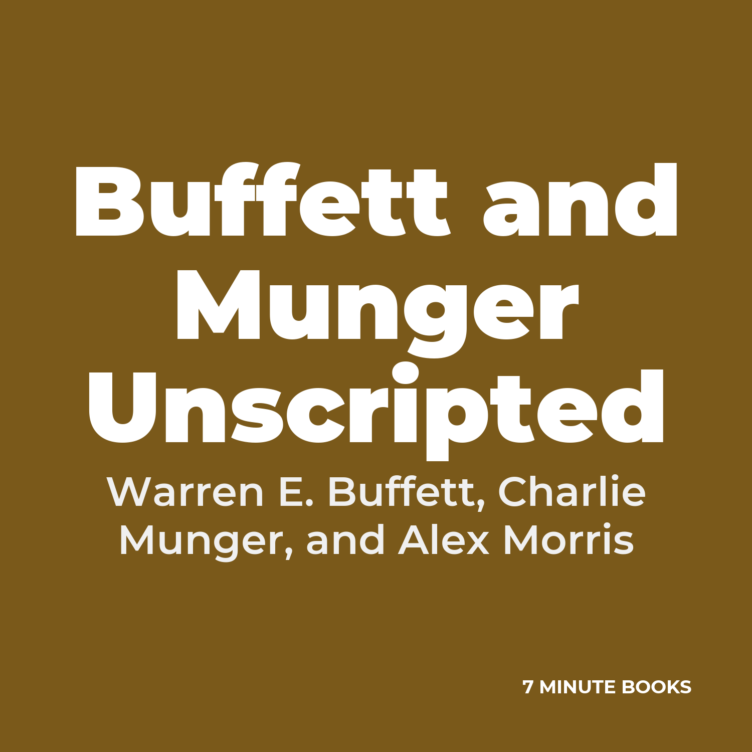 Buffett and Munger Unscripted cover
