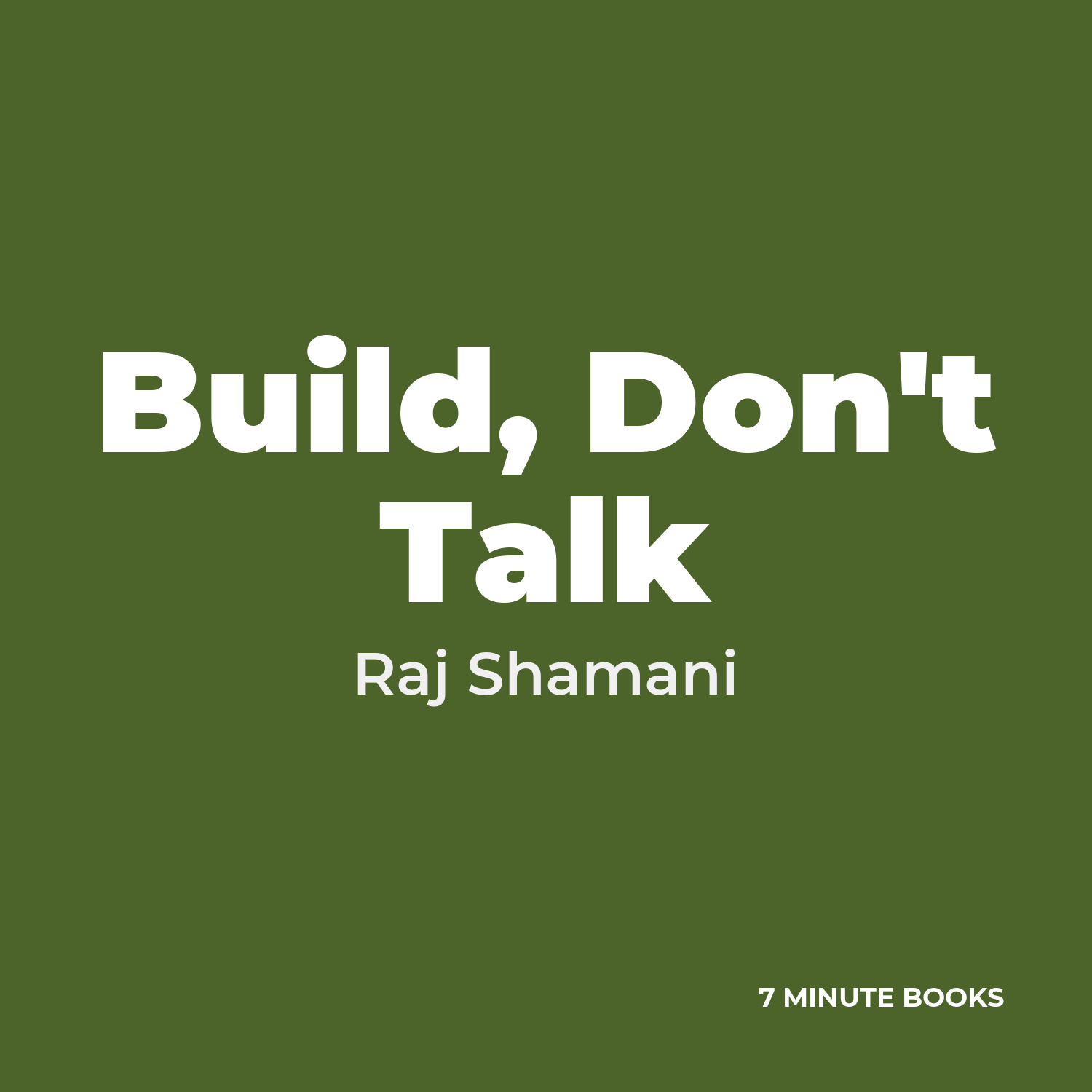 Build, Don't Talk cover