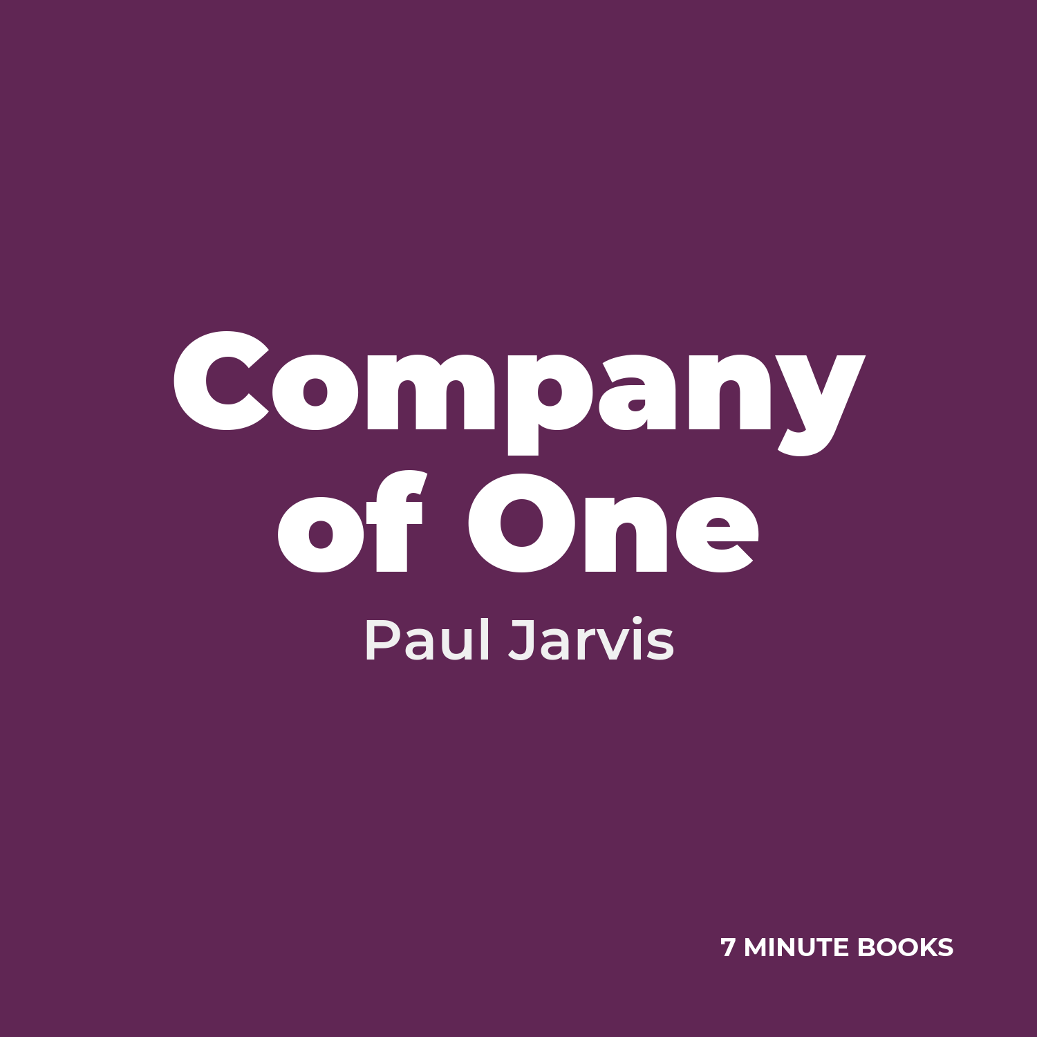 Company of One cover