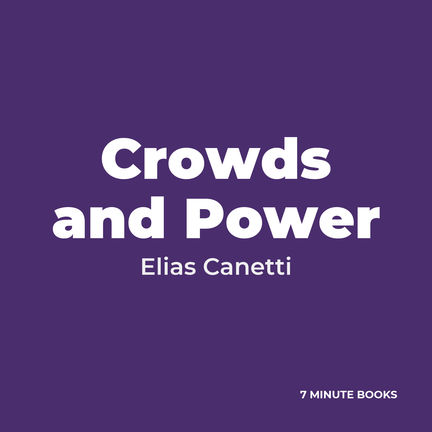 Crowds and Power cover