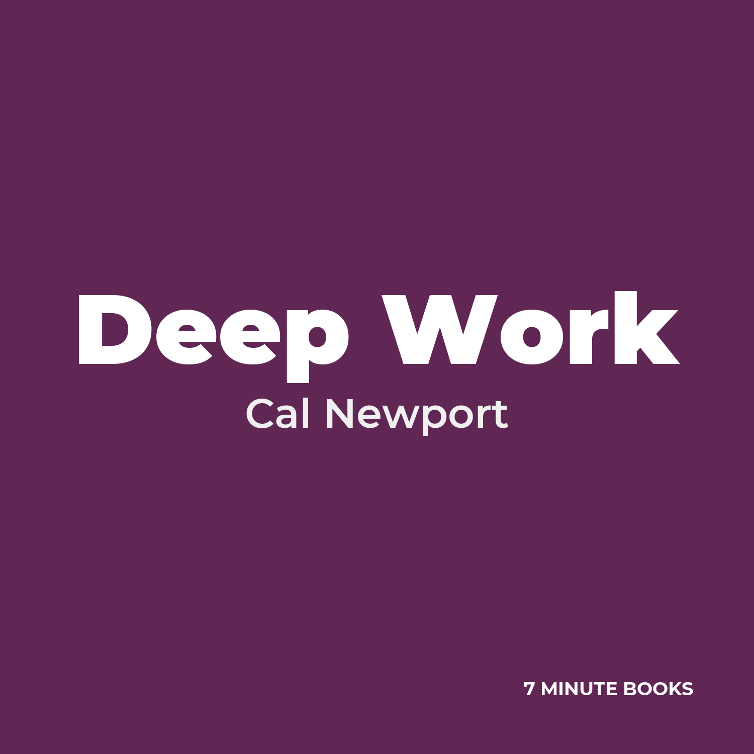 Deep Work cover