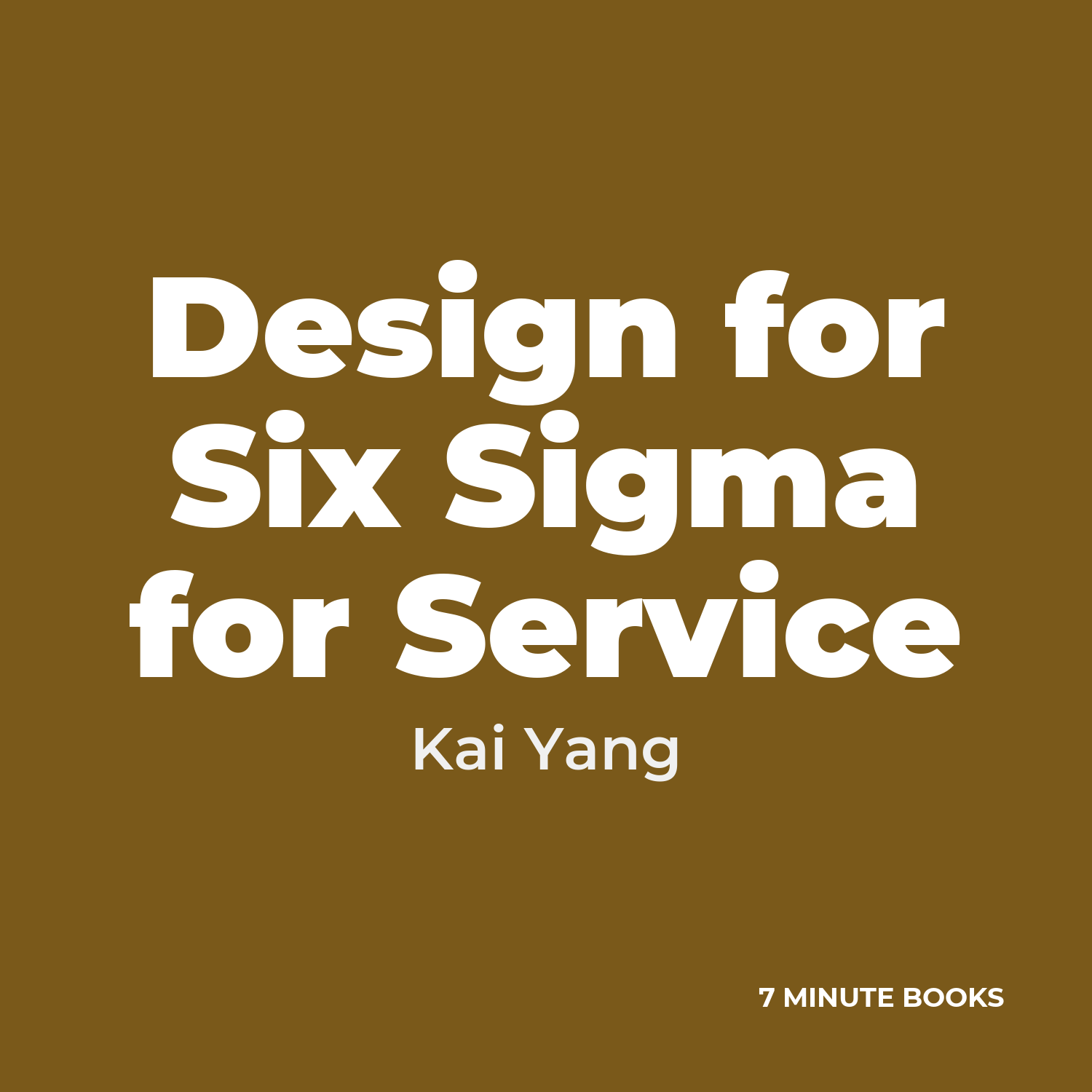 Design for Six Sigma for Service cover