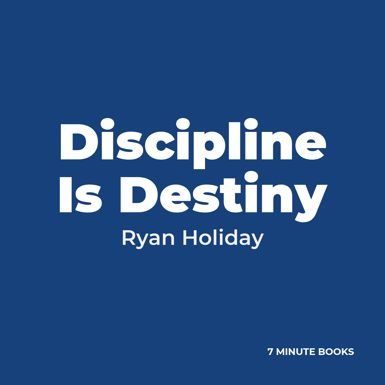 Discipline Is Destiny cover