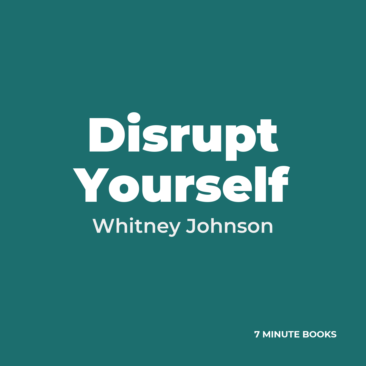 Disrupt Yourself cover
