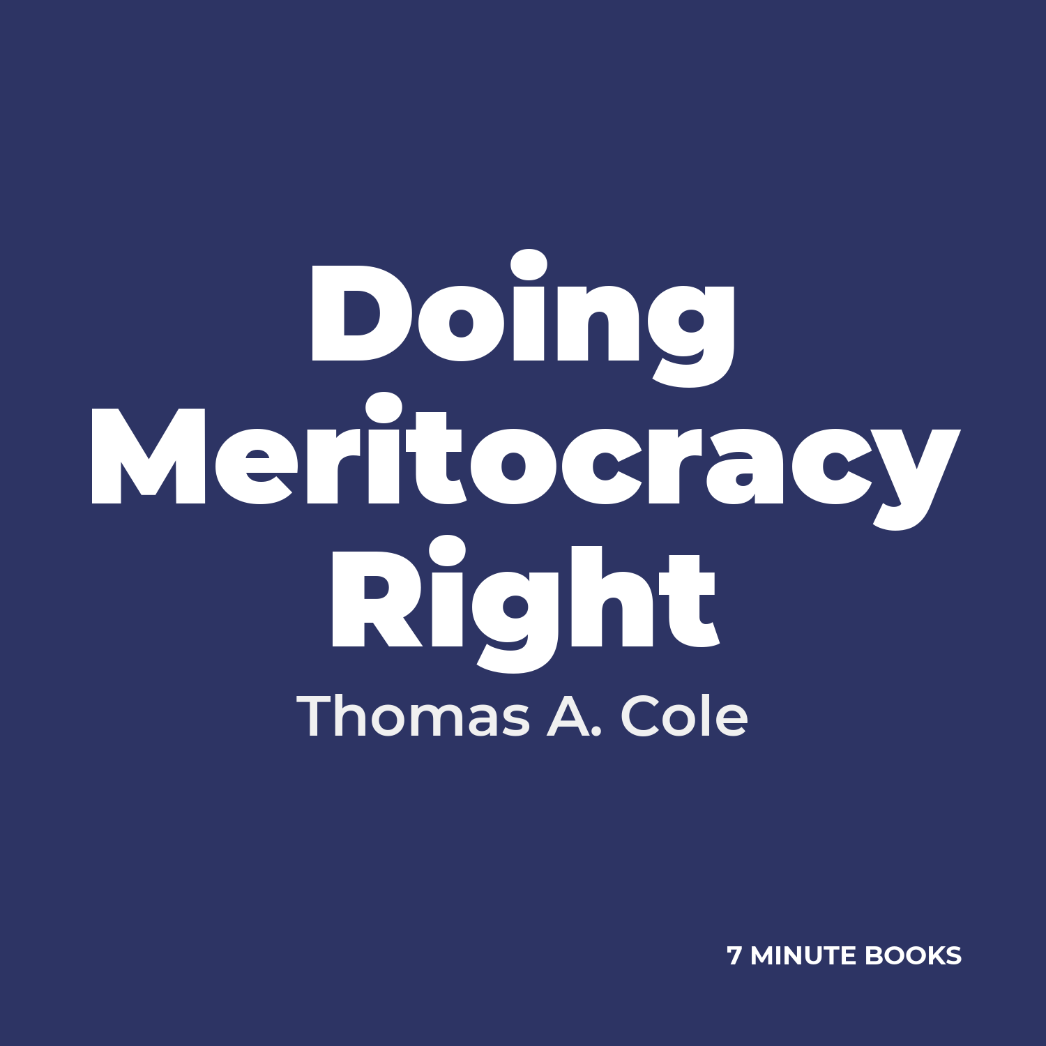 Doing Meritocracy Right cover