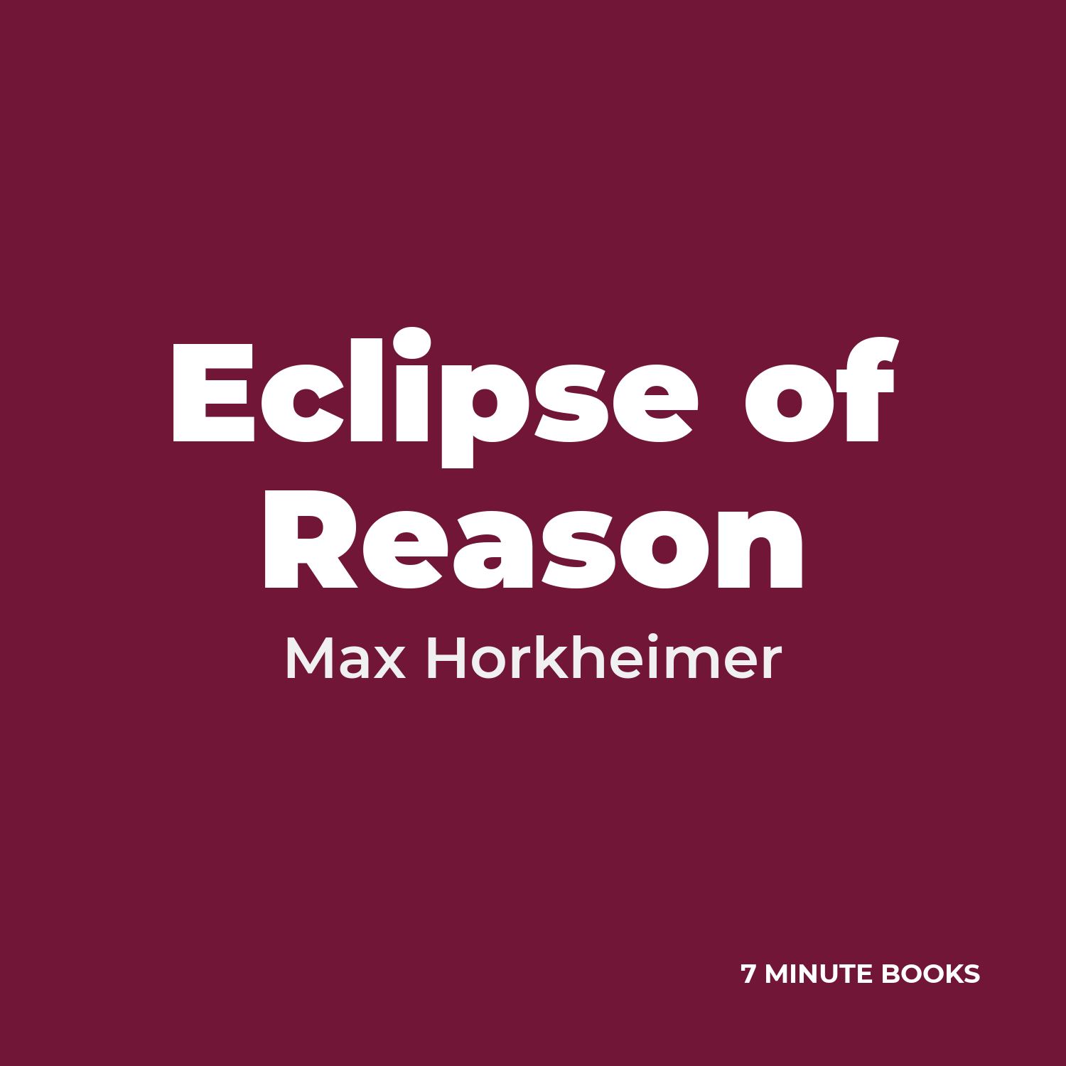 Eclipse of Reason cover