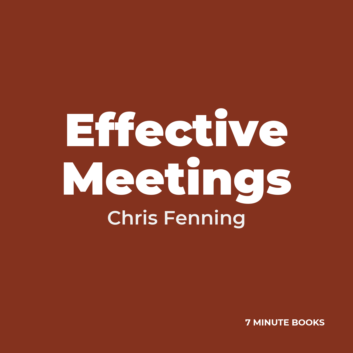 Effective Meetings cover