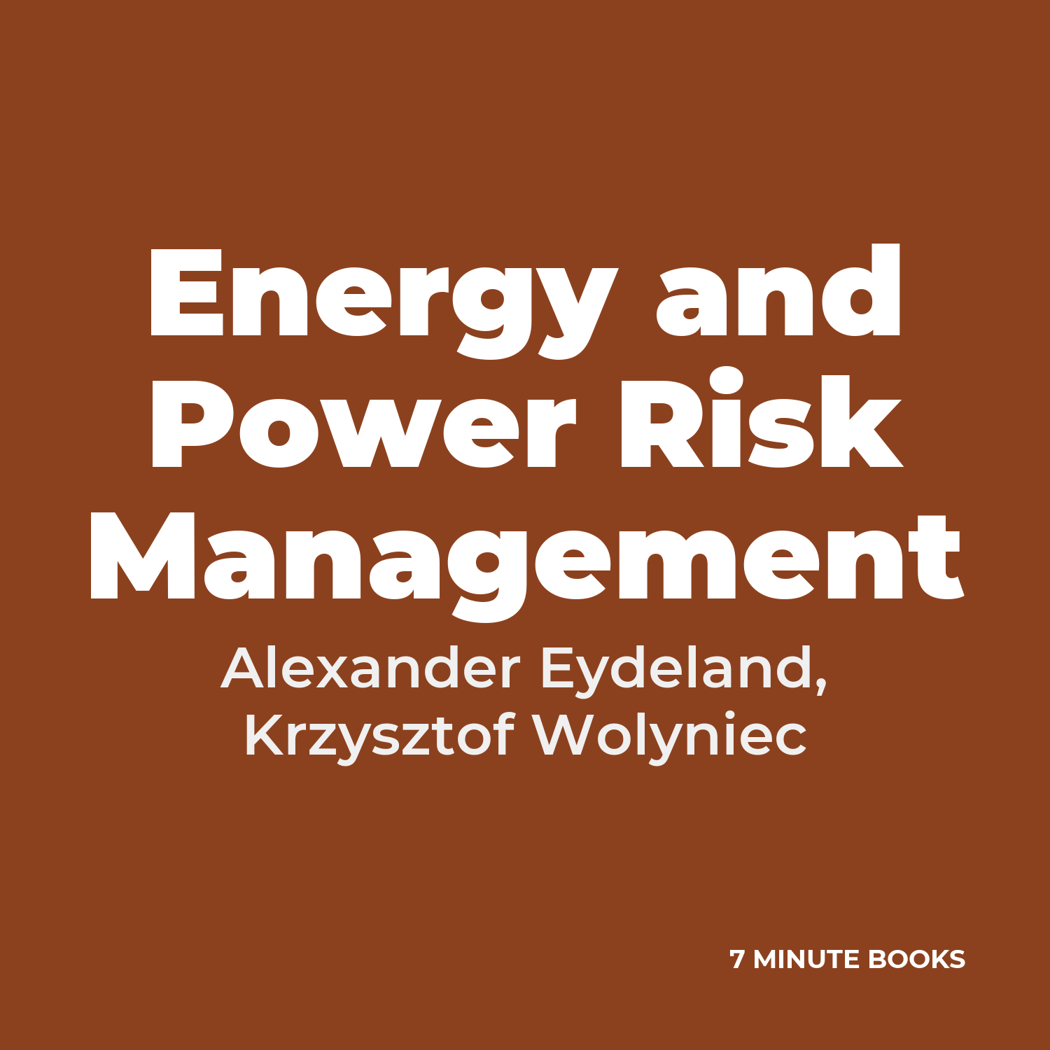 Energy and Power Risk Management cover