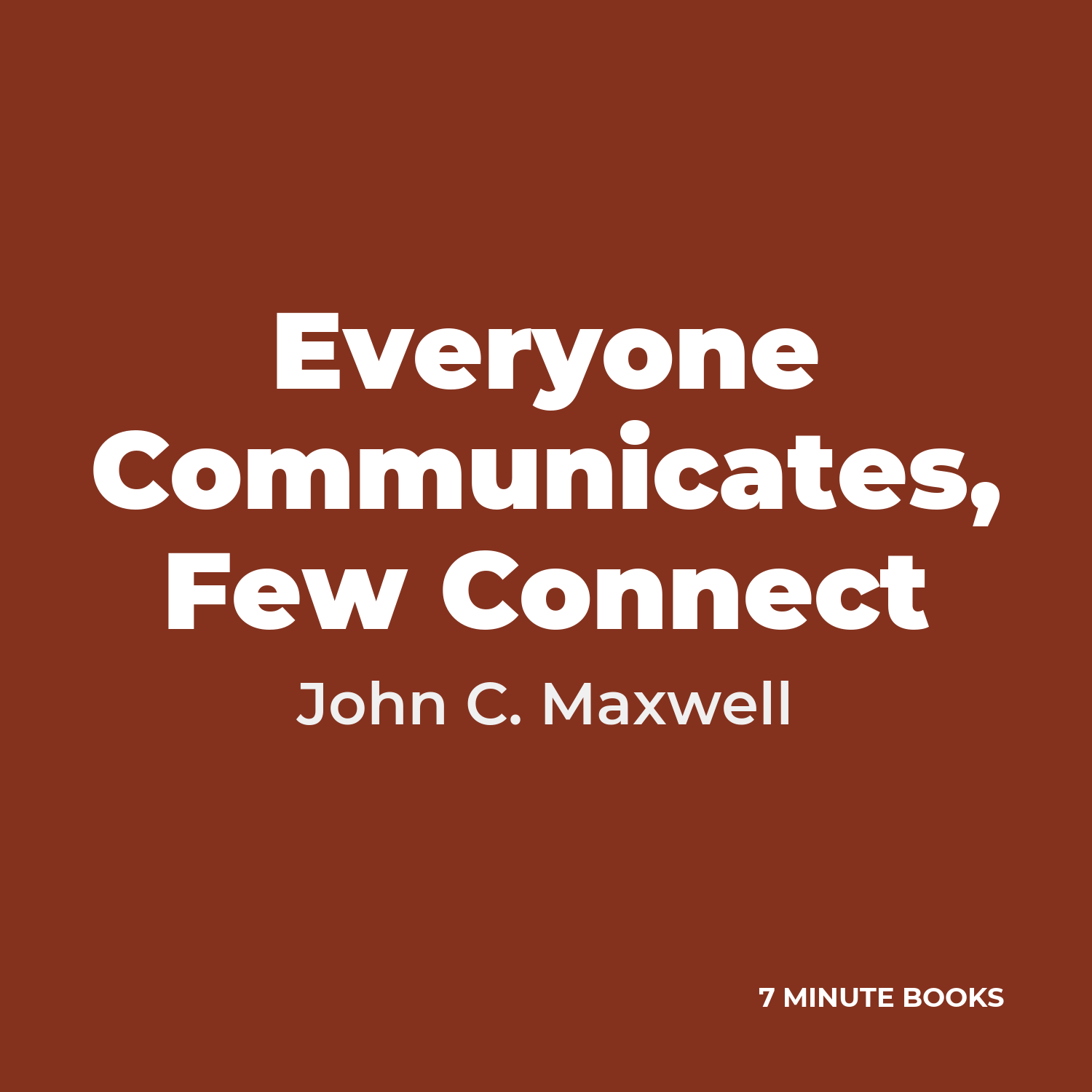 Everyone Communicates, Few Connect cover