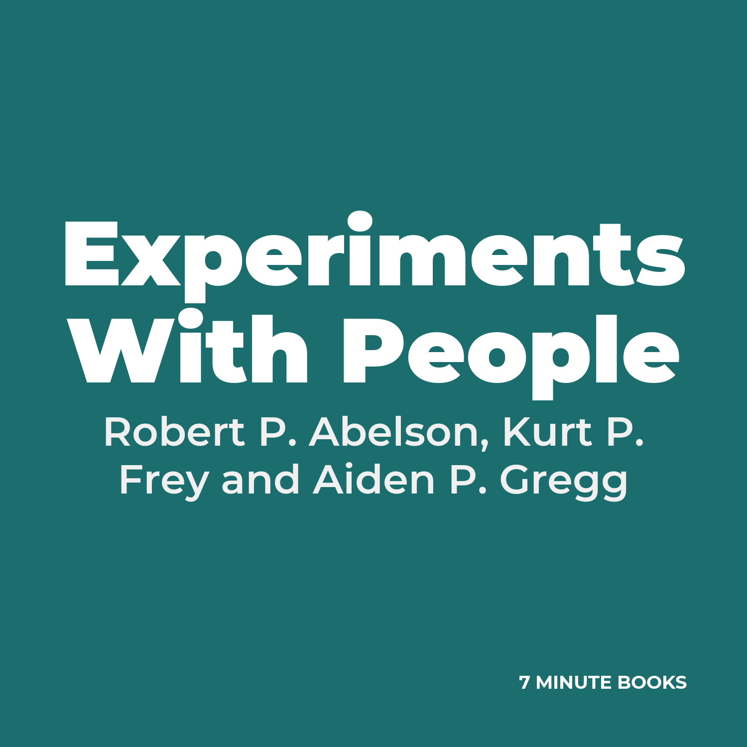 Experiments With People cover