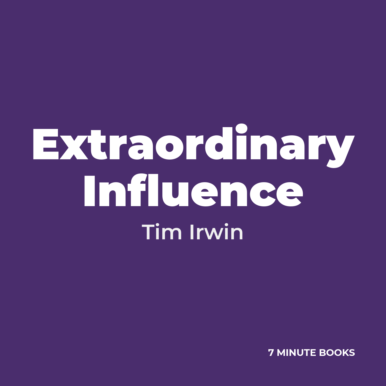 Extraordinary Influence cover