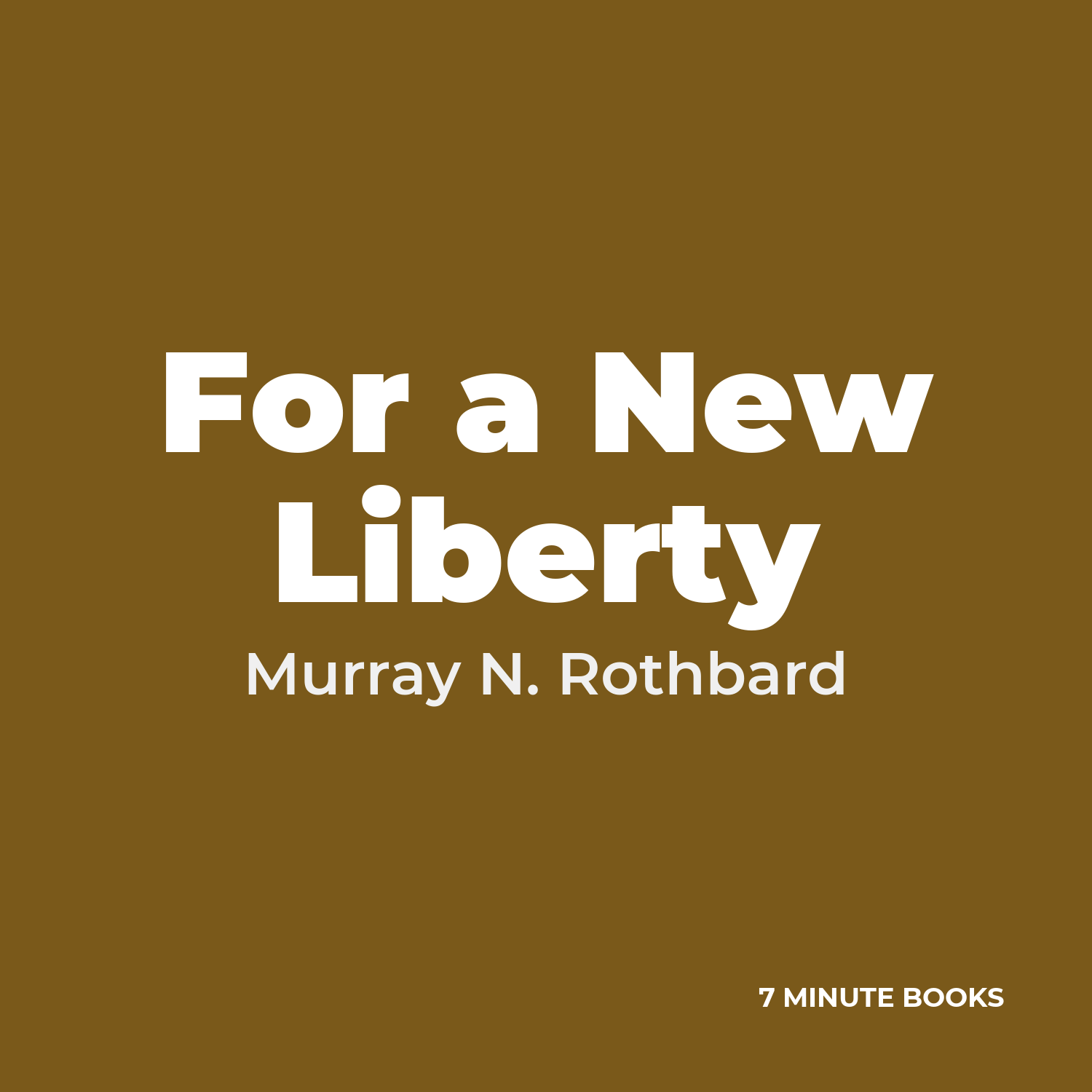 For a New Liberty cover