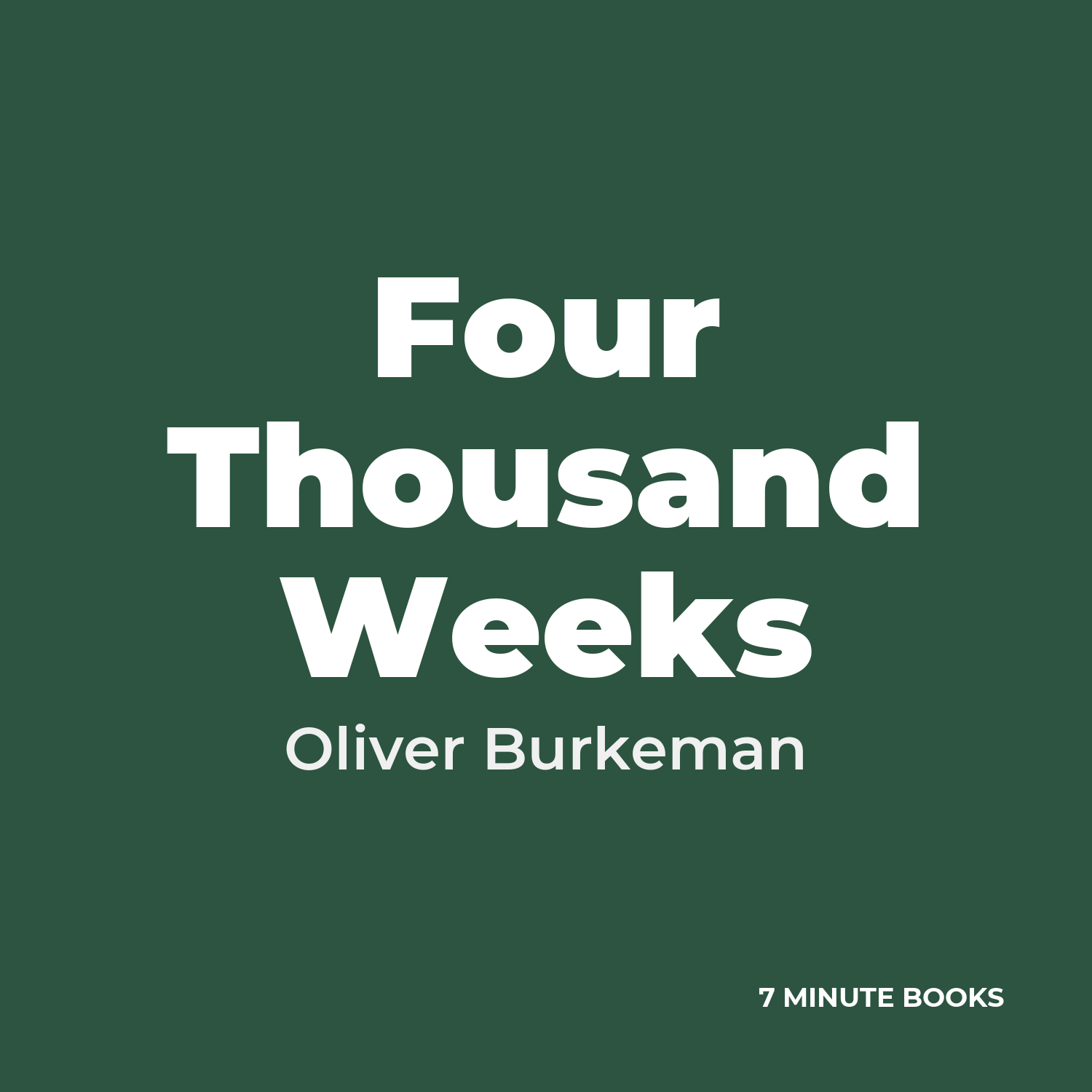 Four Thousand Weeks cover