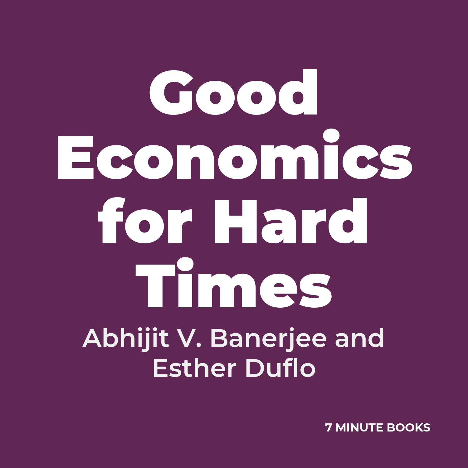 Good Economics for Hard Times cover