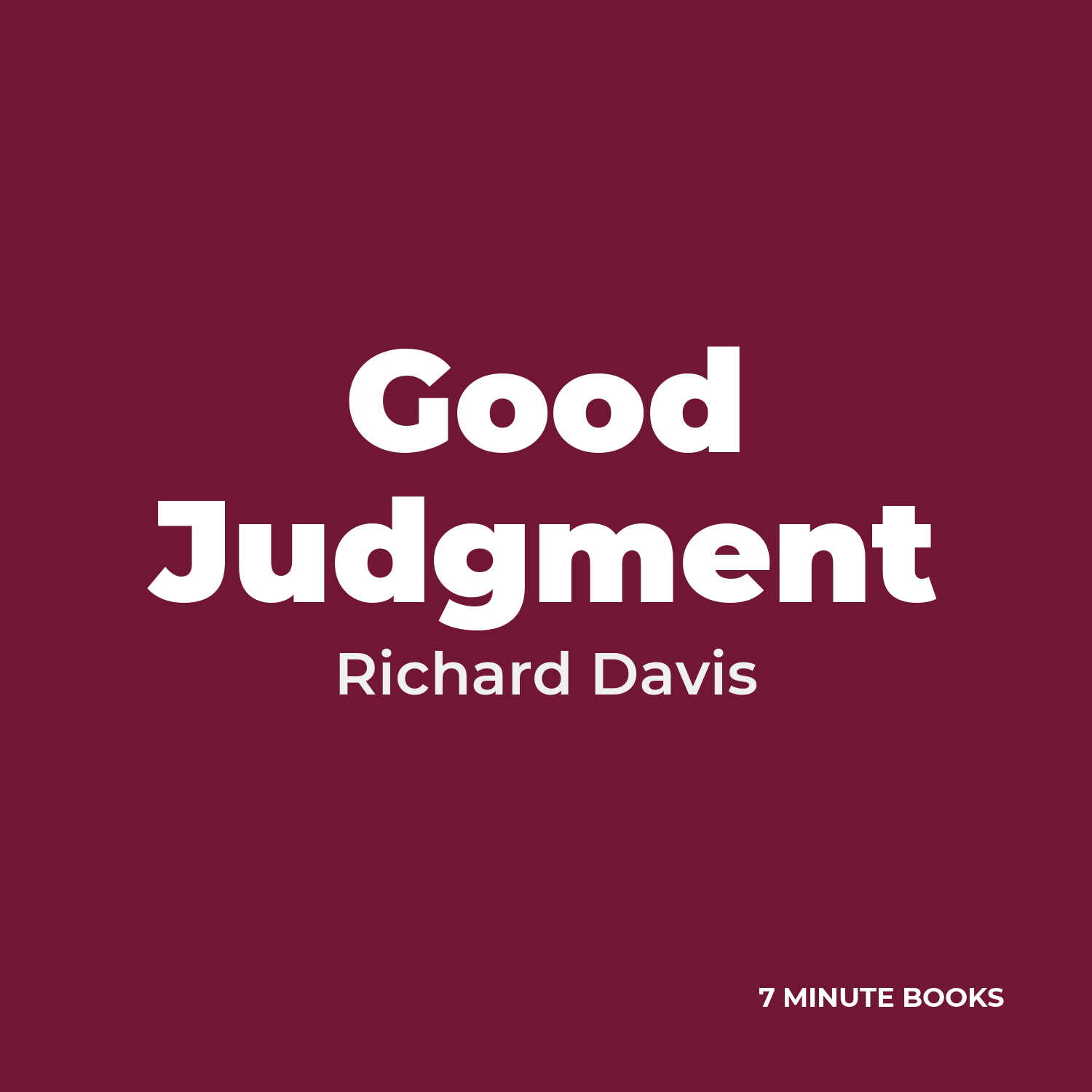 Good Judgment cover