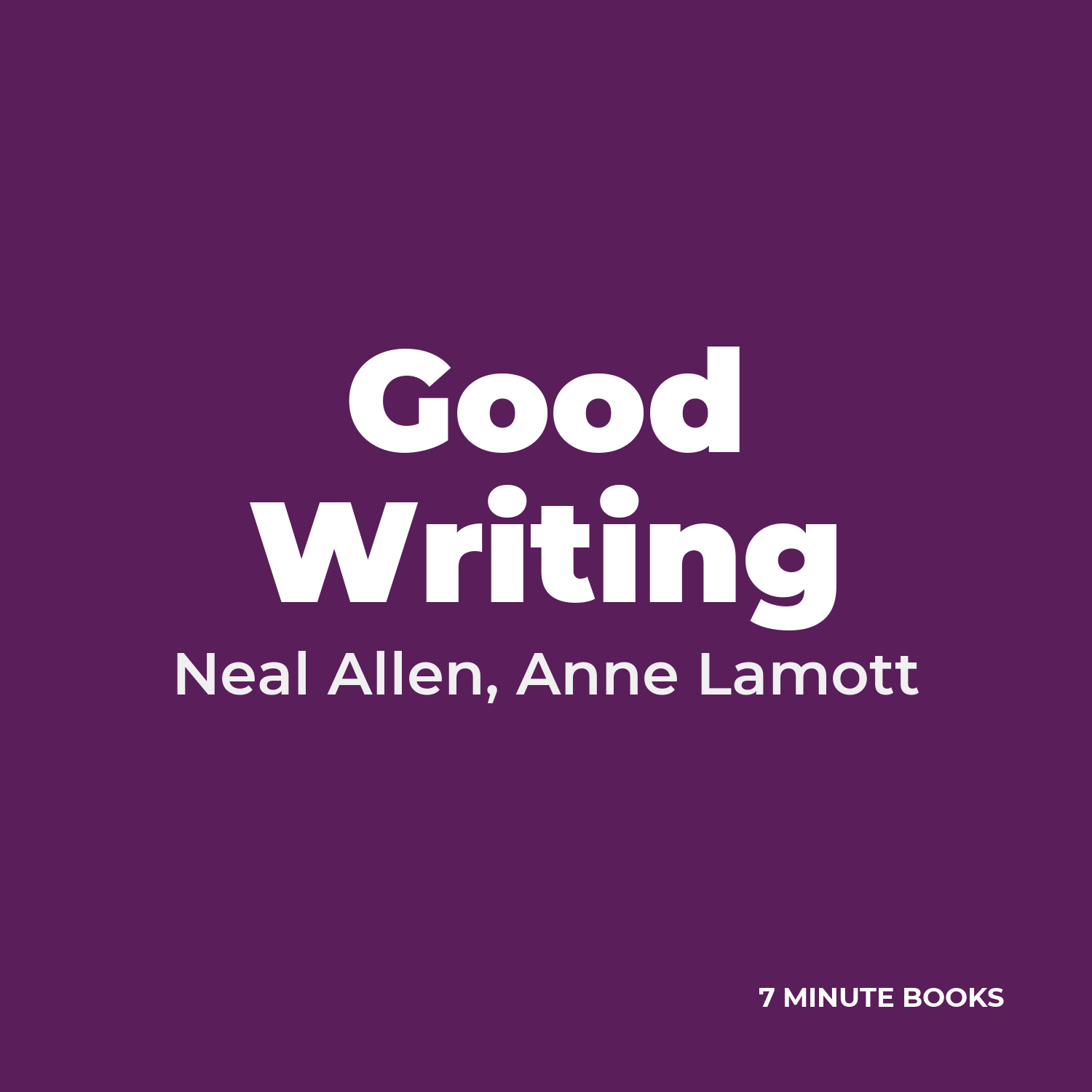 Good Writing cover