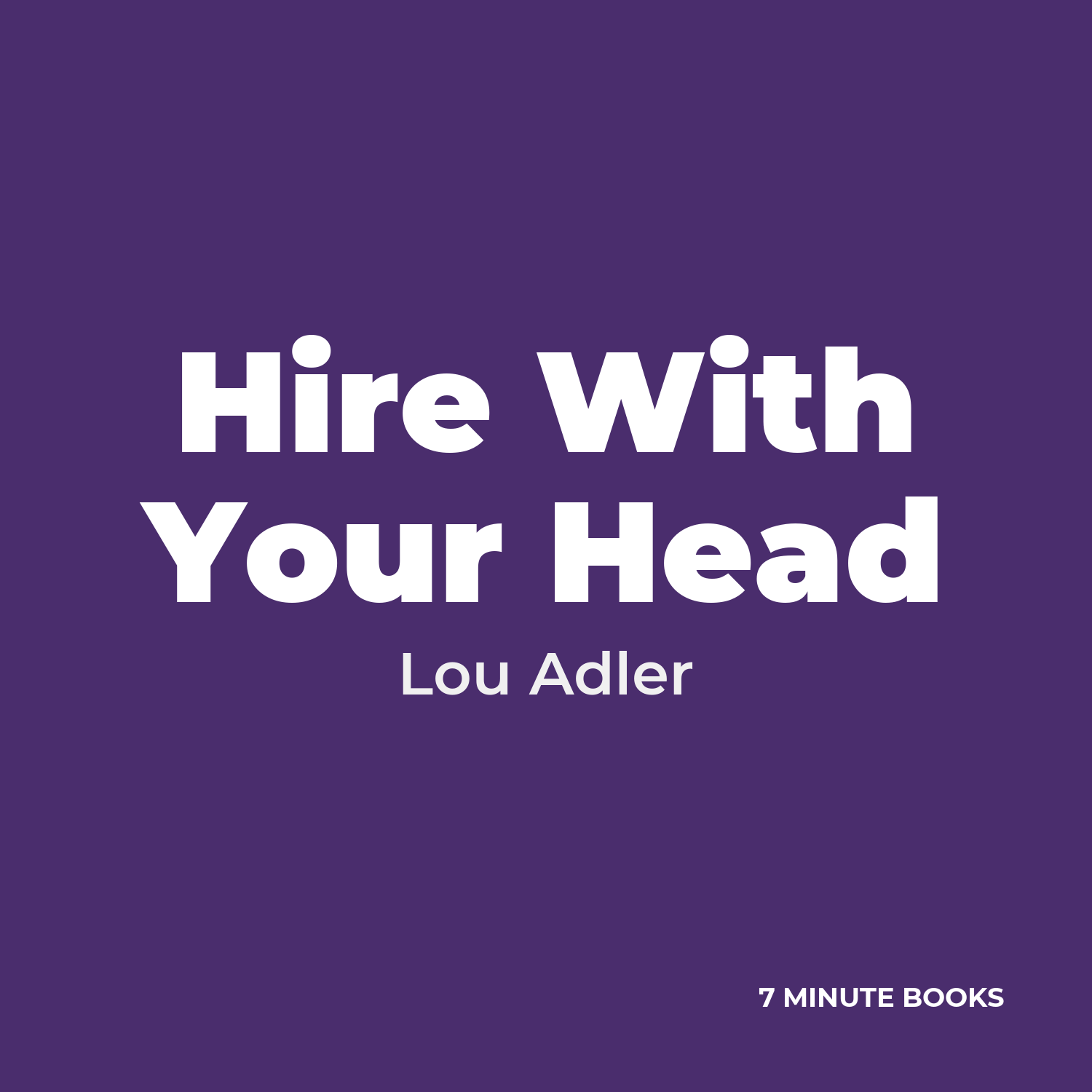 Hire With Your Head cover