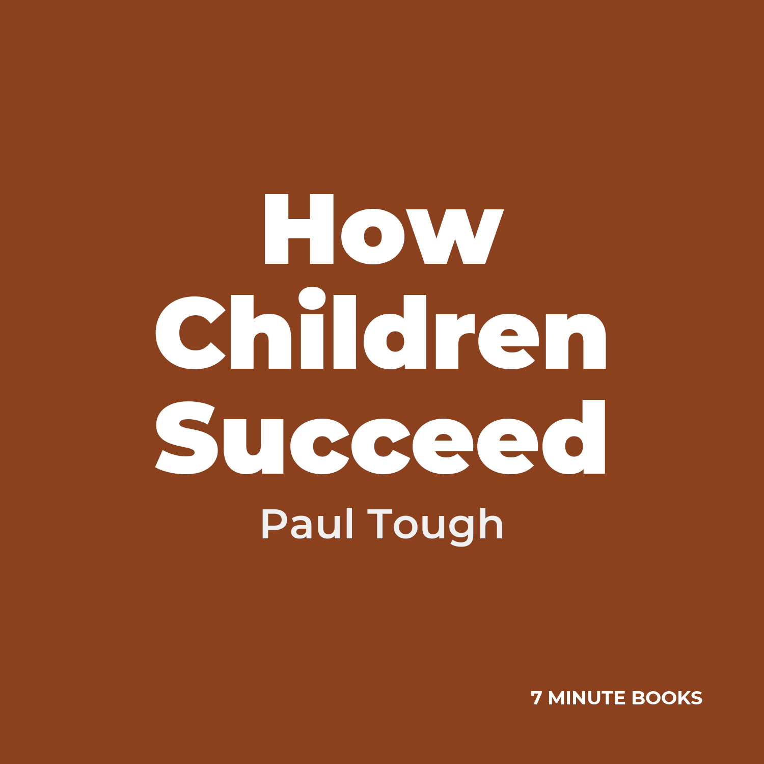 How Children Succeed cover