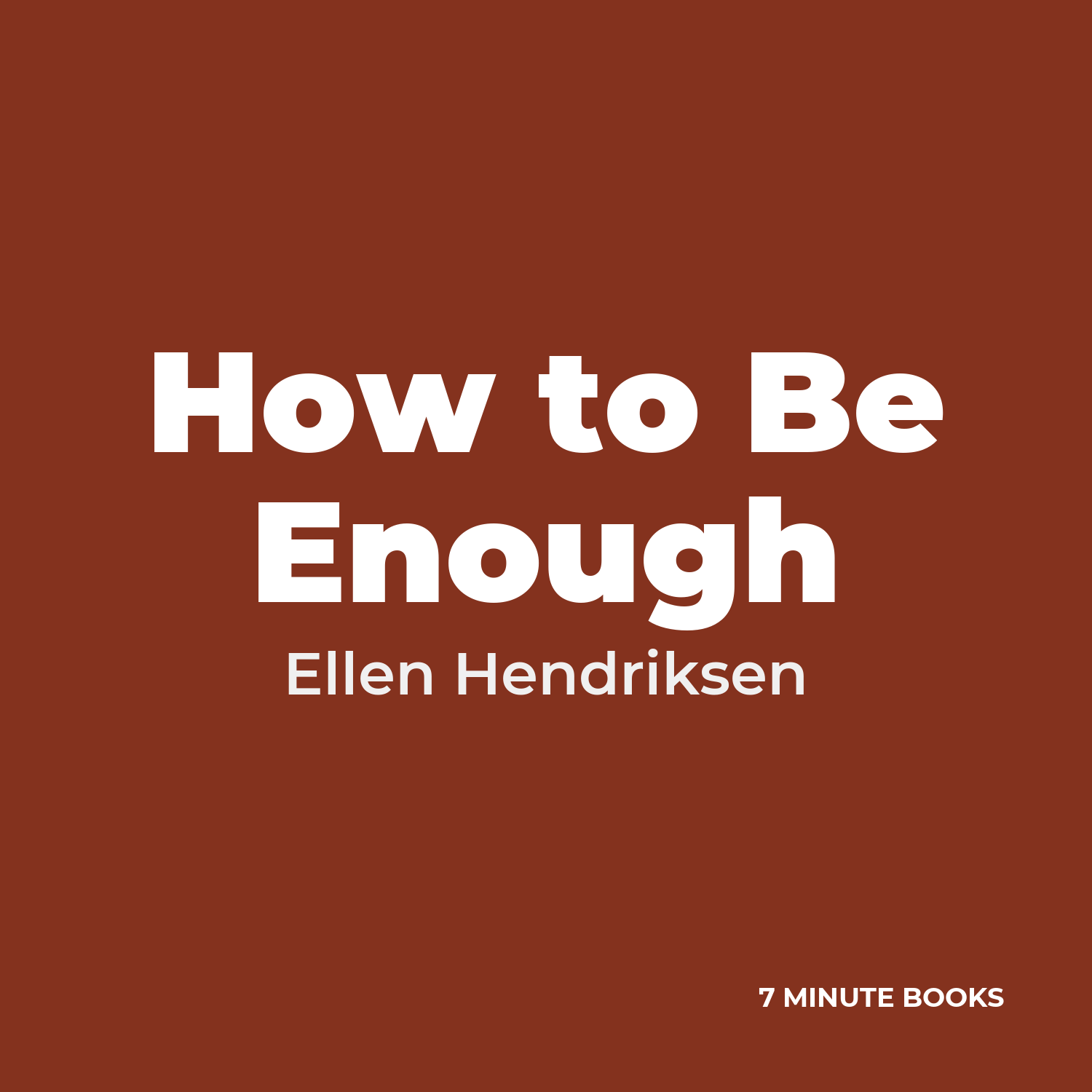 How to Be Enough cover