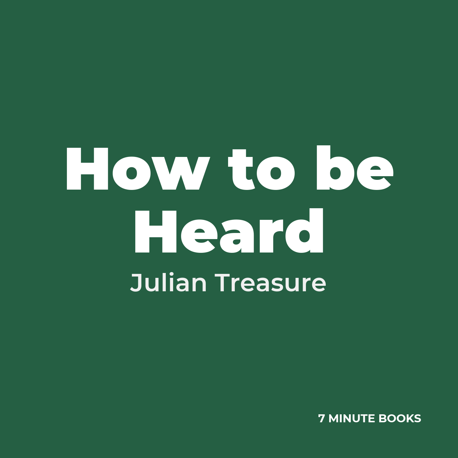 How to be Heard cover