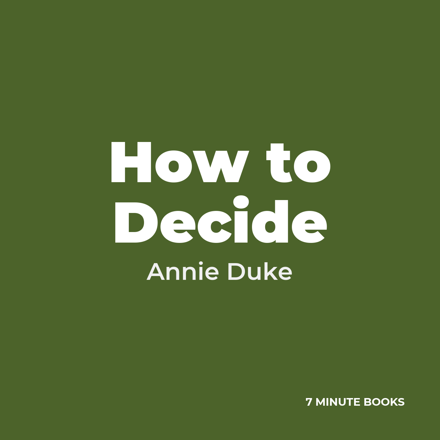 How to Decide cover