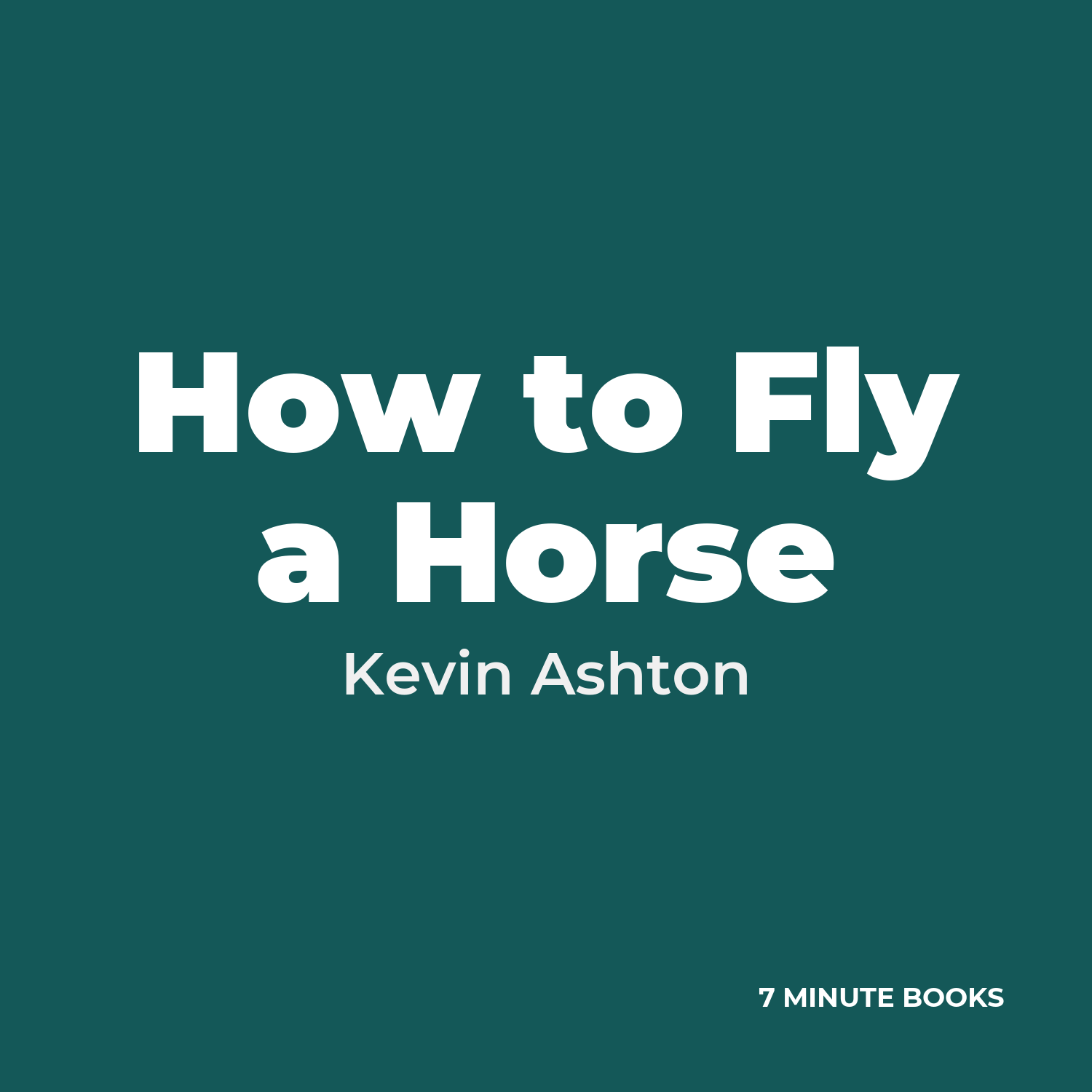 How to Fly a Horse cover
