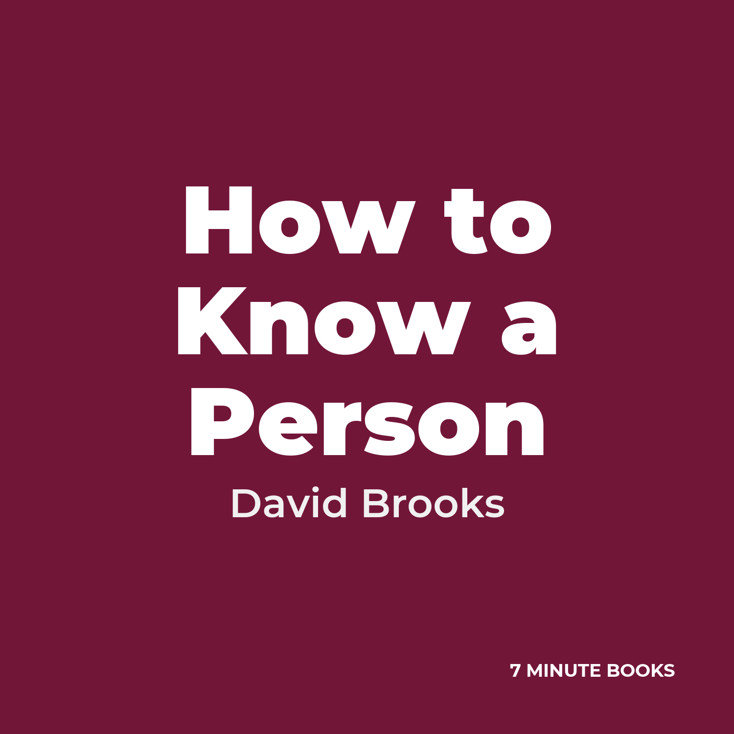 How to Know a Person cover